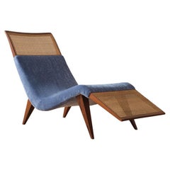 Rosewood and Cane Chaise Longue, Joaquim Tenreiro, Brazilian Mid-Century Design