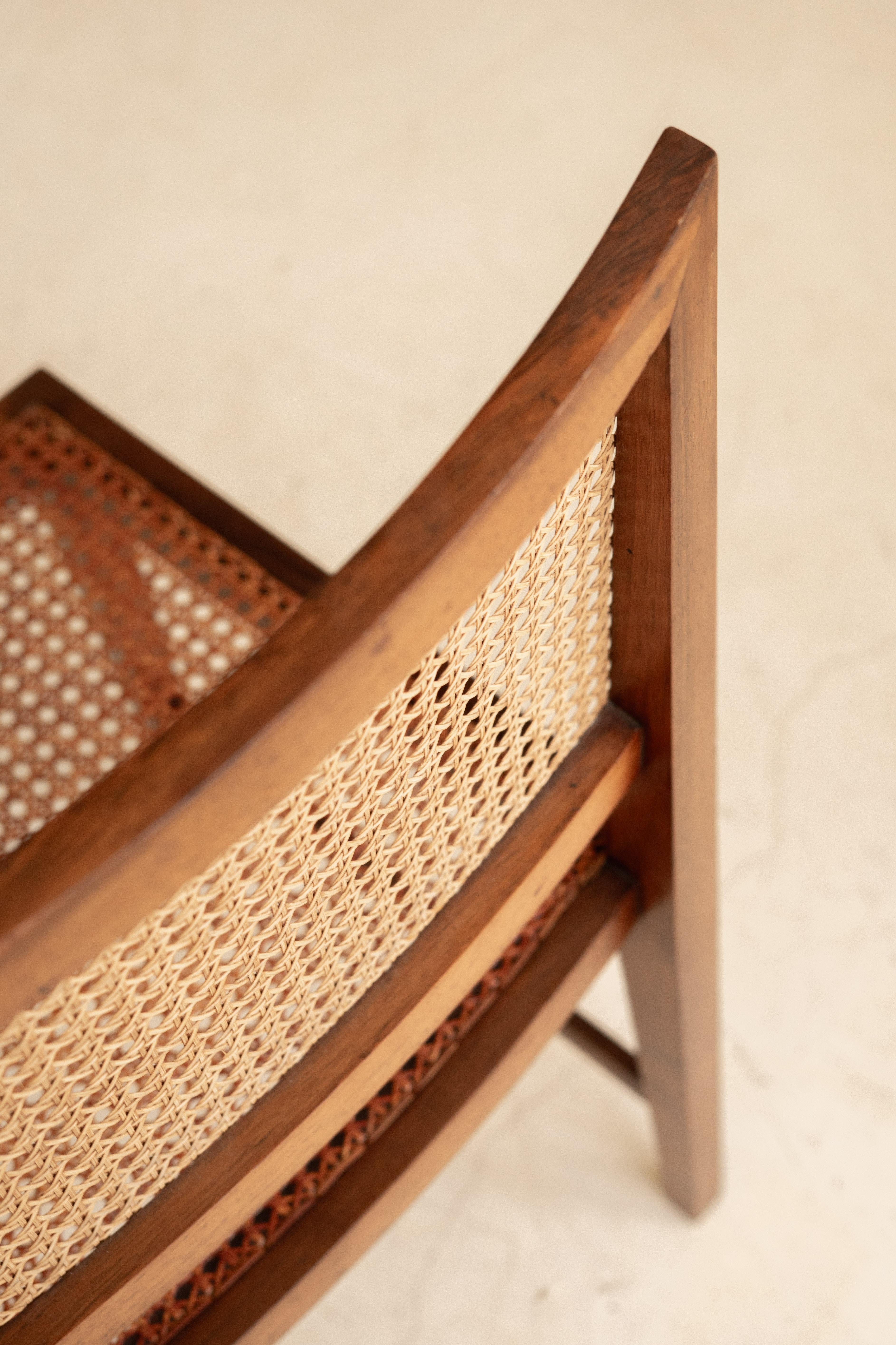 Bois de rose Rosewood and Cane Dining Chairs, M.L. Magalhães, 1960s, Midcentury Brazilian en vente