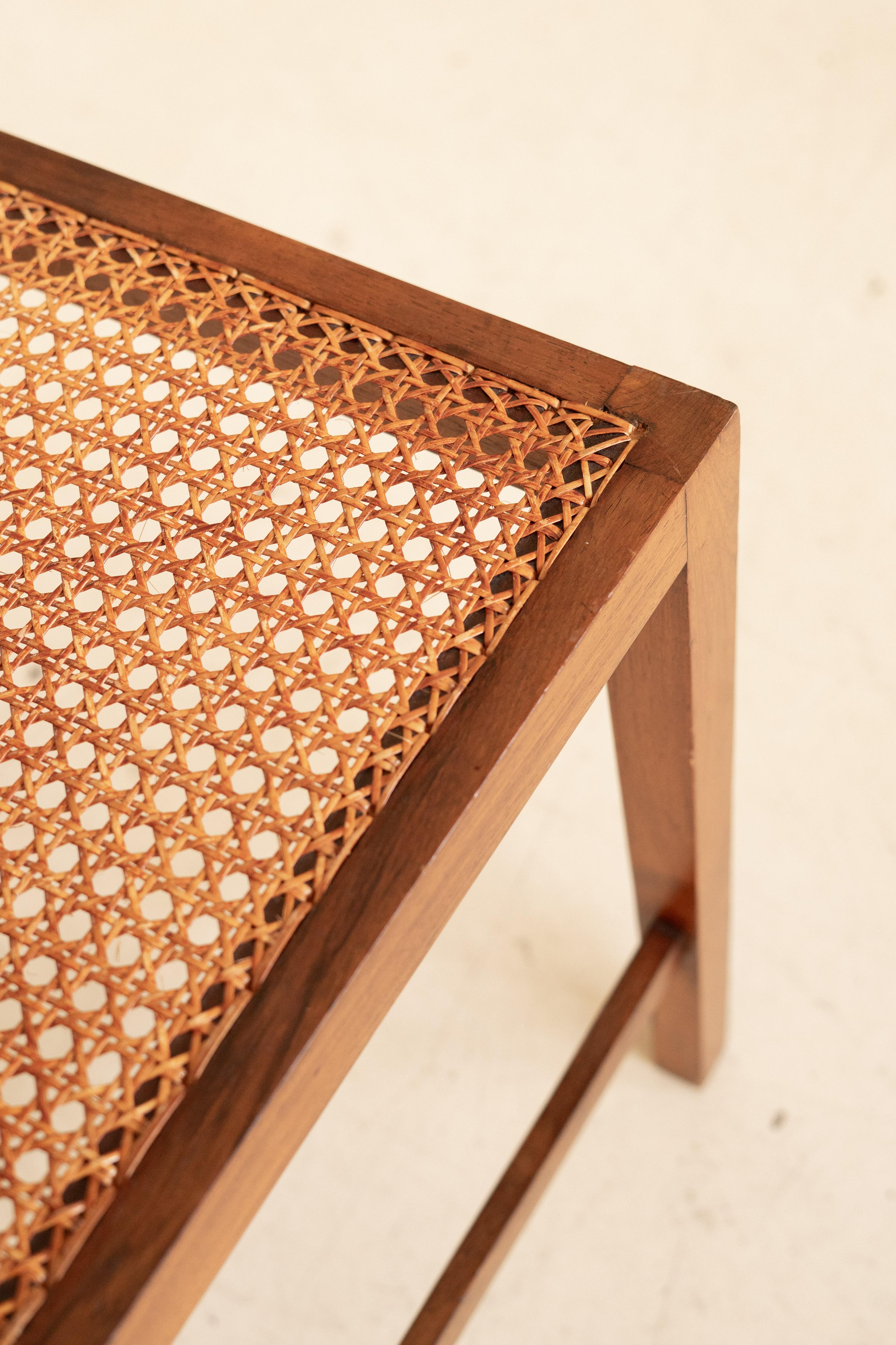 Rosewood and Cane Dining Chairs, M.L. Magalhães, 1960s, Midcentury Brazilian en vente 2