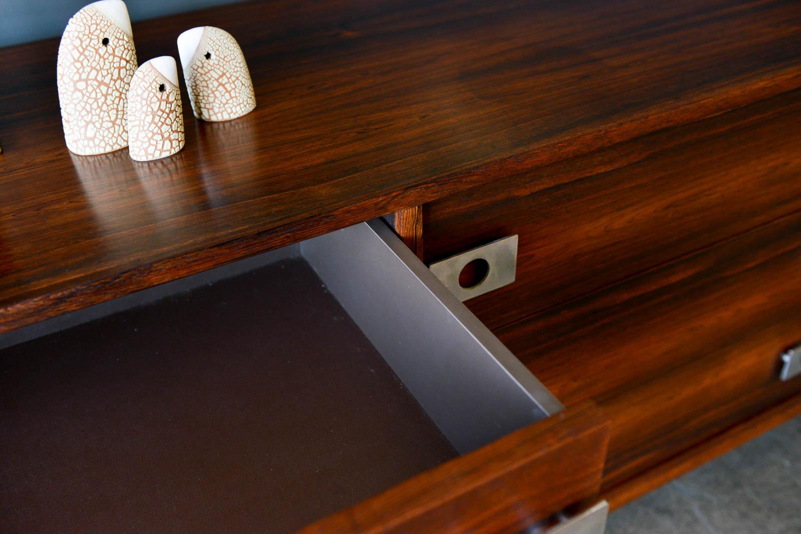 Rosewood and Chrome 9-Drawer Dresser by Leif Jacobsen, circa 1970 5