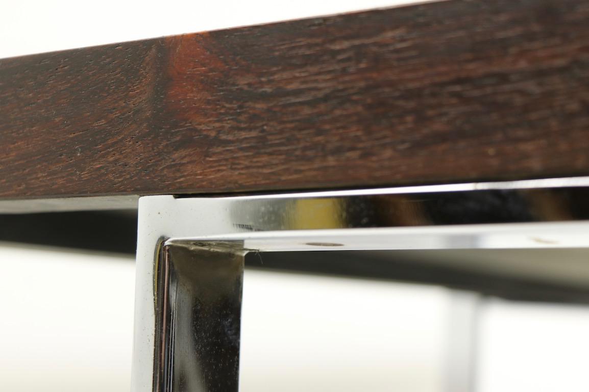 Rosewood and Chrome Coffee Table by Baughman for Thayer Coggin 5