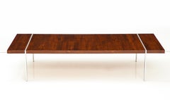 Rosewood and Chrome Coffee Table by Lane