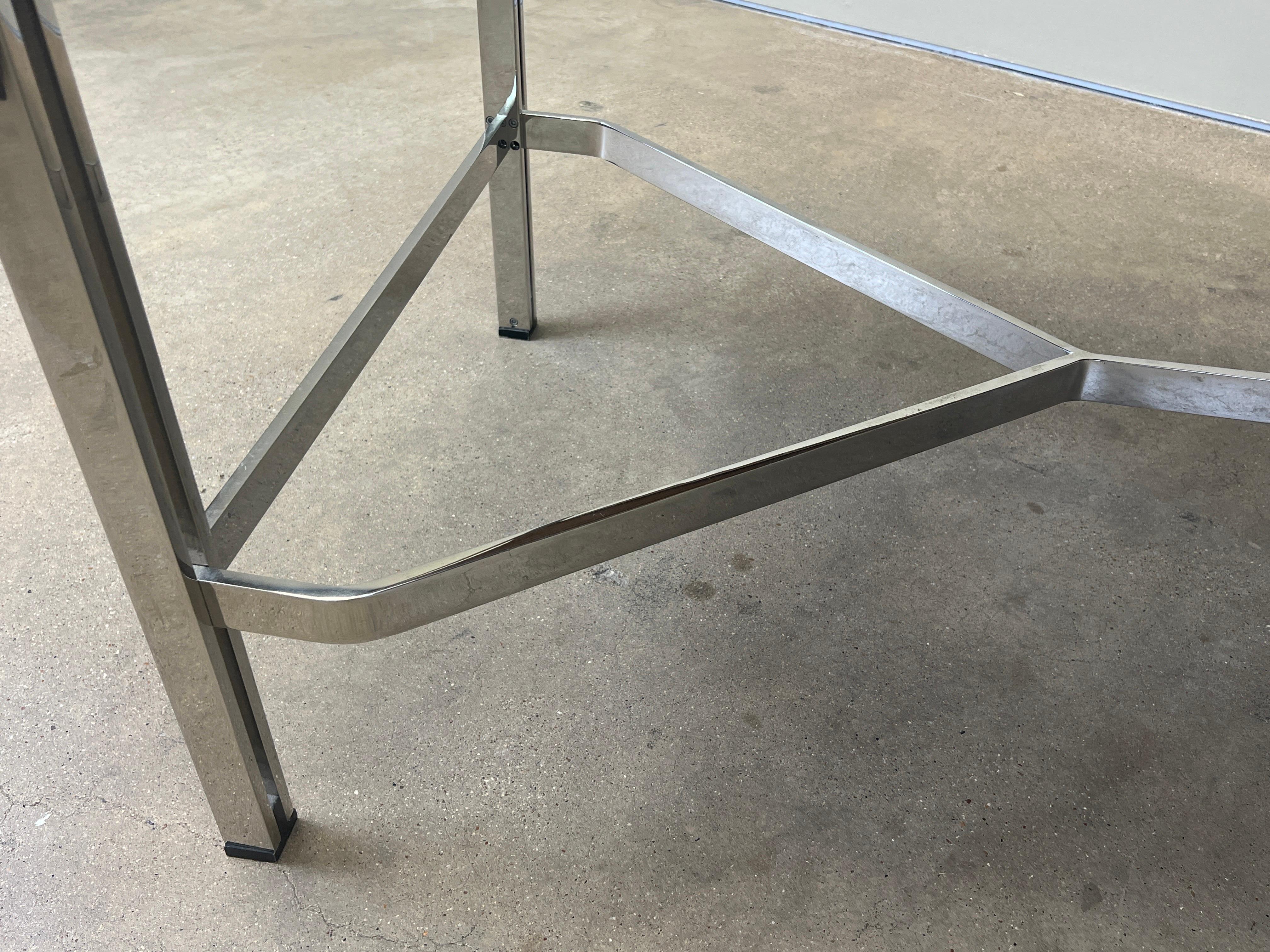 Rosewood and Chrome Desk attributed to Milo Baughman In Good Condition For Sale In Dallas, TX