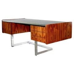 Ste. Marie & Laurent Rosewood and Chrome Desk