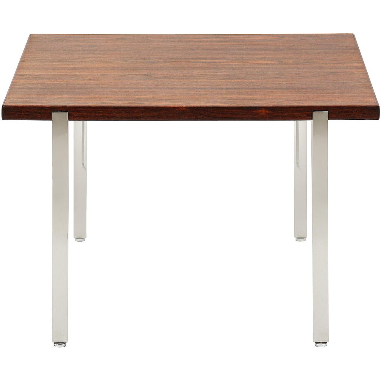 Rosewood and Chrome End Table