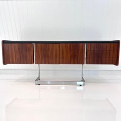 Rosewood and Chrome Floating Credenza by Ste. Marie & Laurent, 1970s Canada