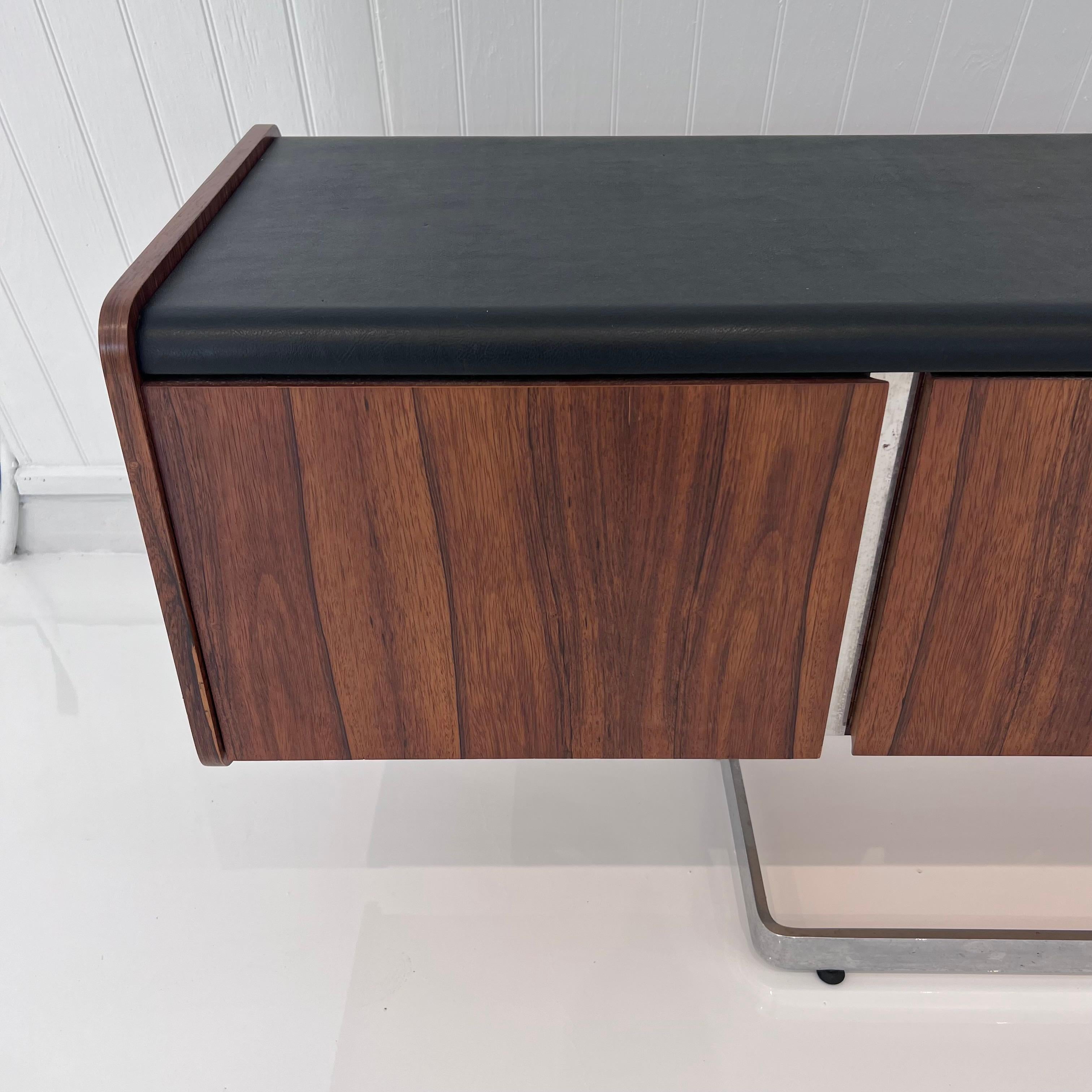 Rosewood and Chrome Floating Credenza by Ste. Marie & Laurent, 1970s Canada 4