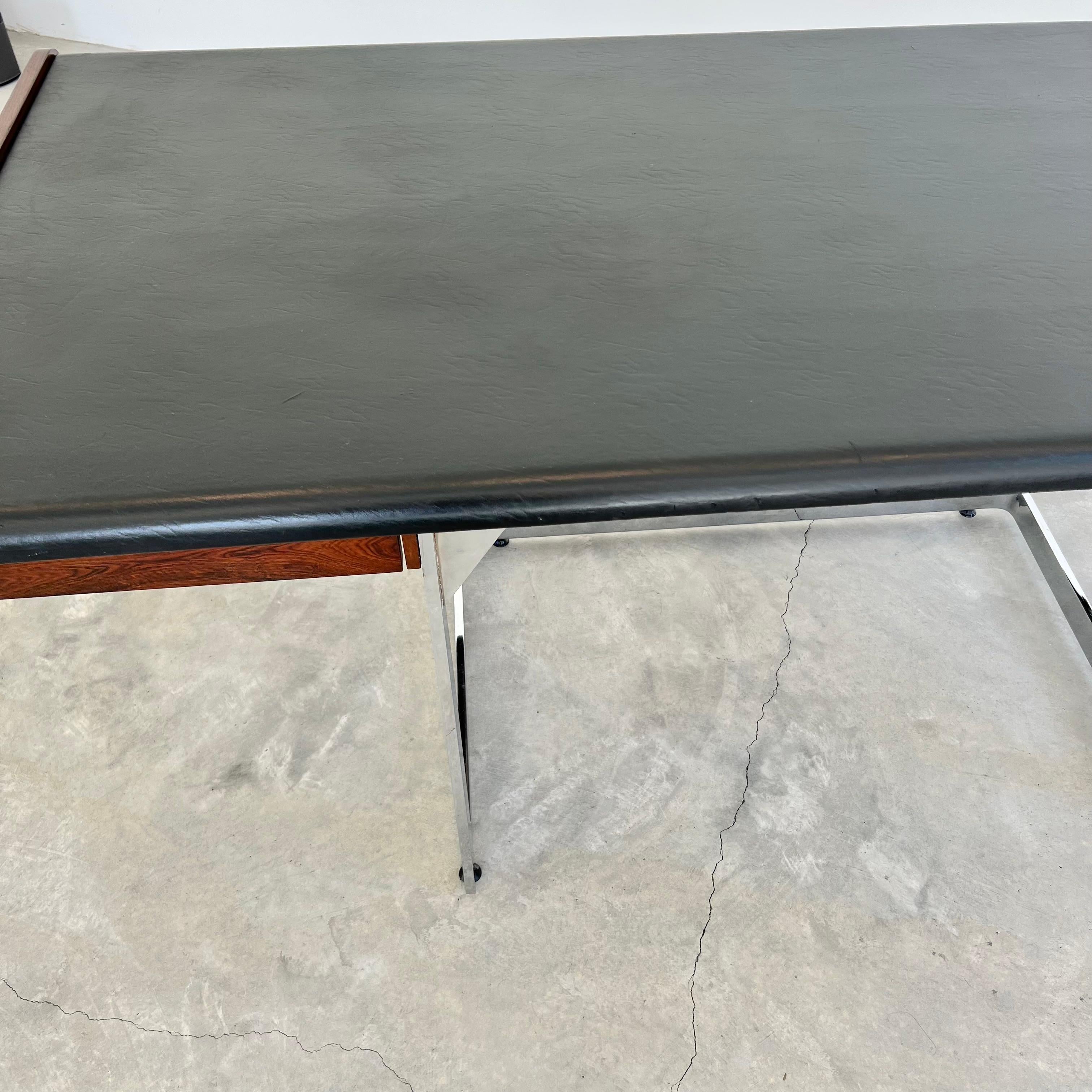 Rosewood and Chrome Floating Desk by Ste. Marie & Laurent, 1970s Canada 12