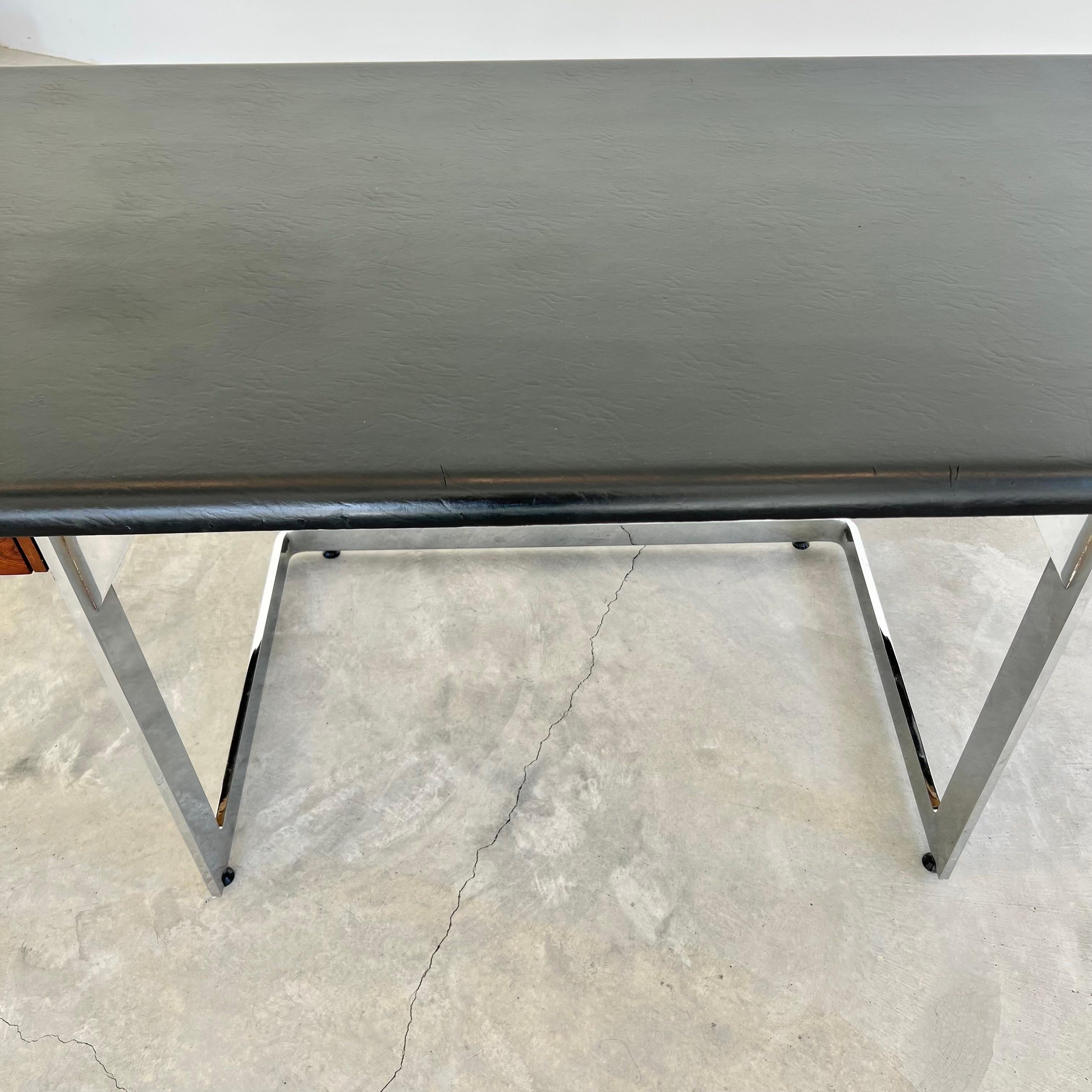 Rosewood and Chrome Floating Desk by Ste. Marie & Laurent, 1970s Canada 8