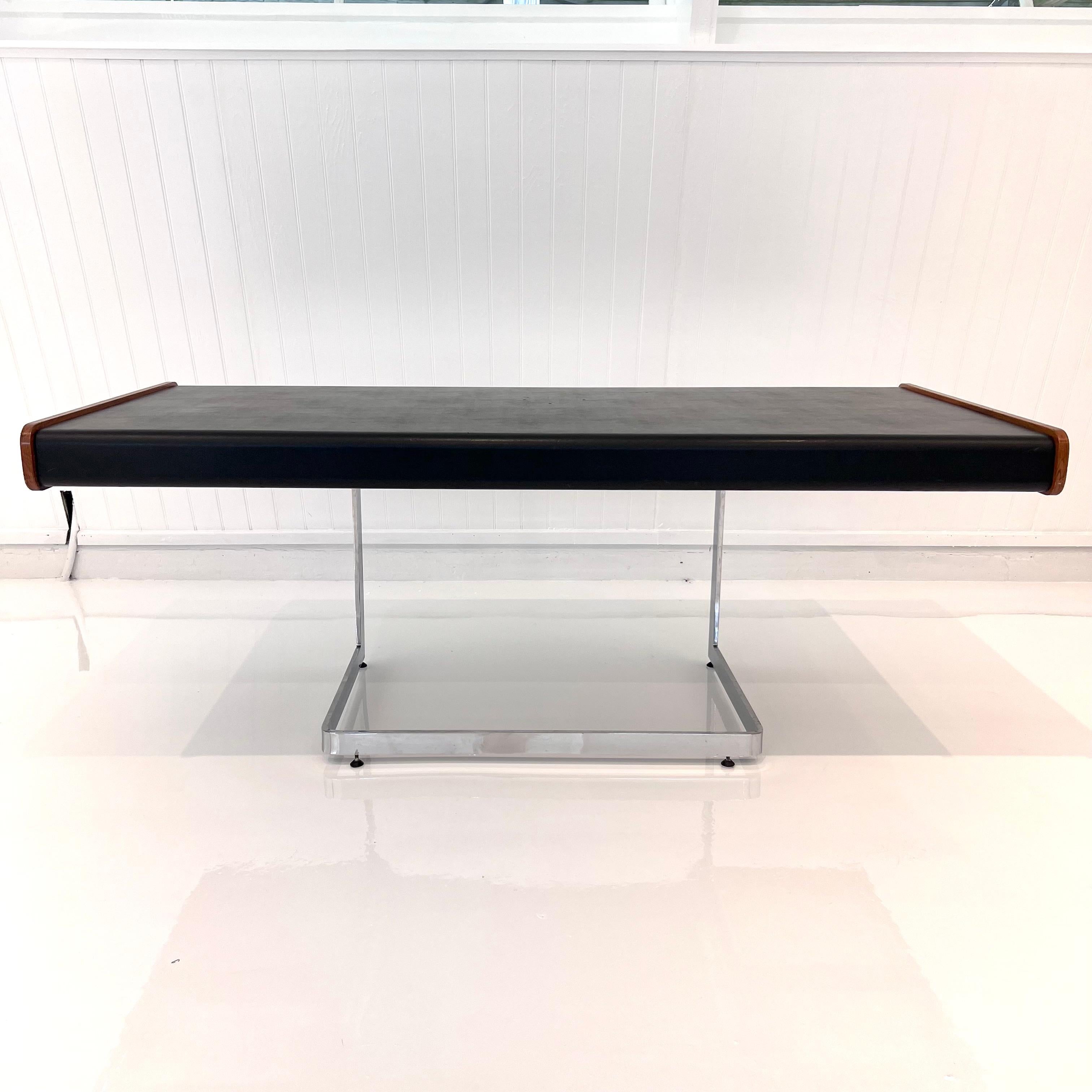 Rosewood and Chrome Floating Desk by Ste. Marie & Laurent, 1970s Canada 11