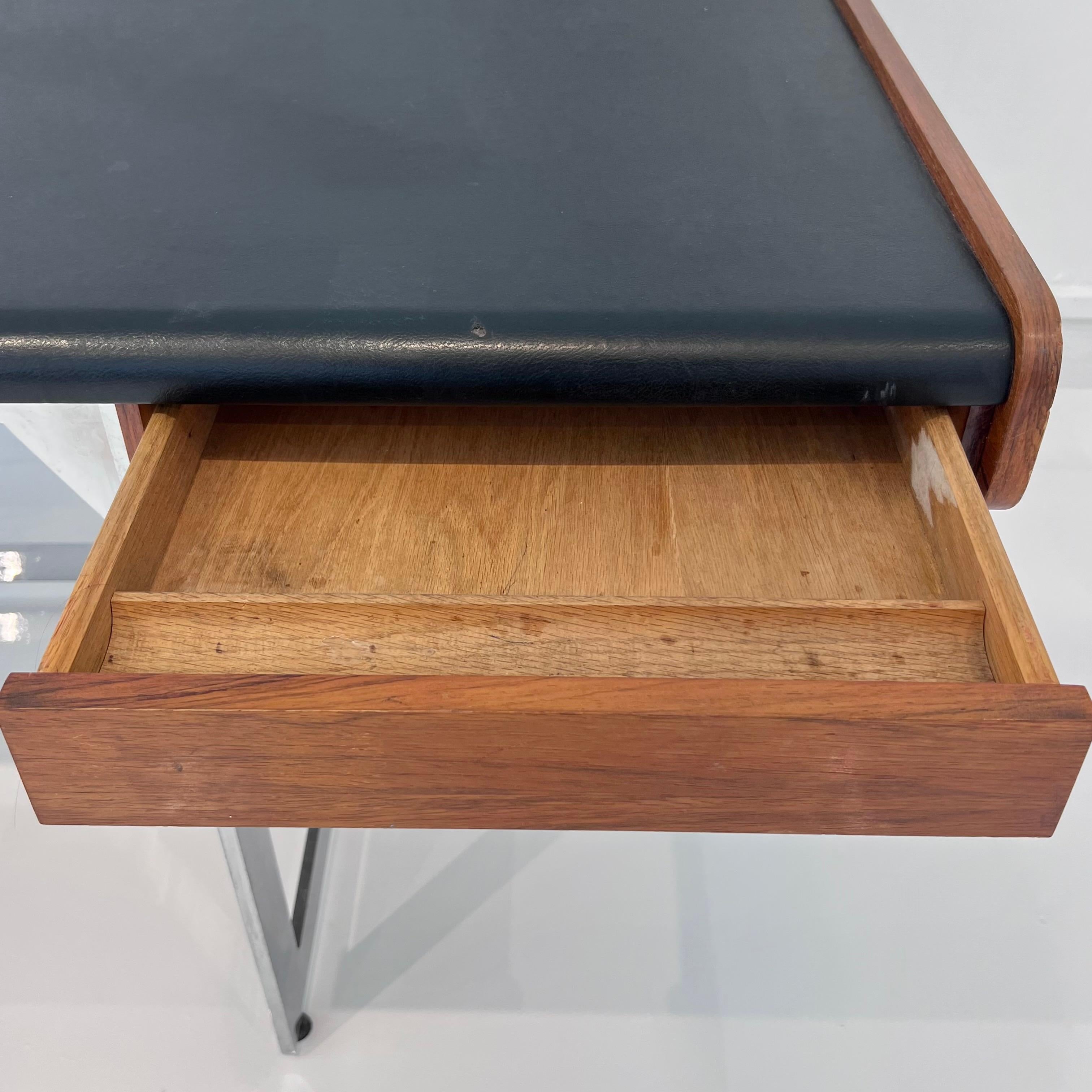 Rosewood and Chrome Floating Desk by Ste. Marie & Laurent, 1970s Canada 4