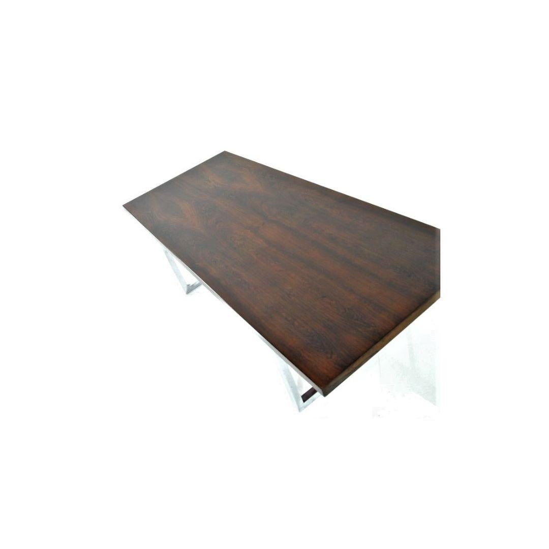 Mid-Century Modern Rosewood and Chrome lounge table  For Sale
