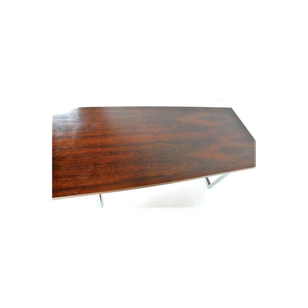 Danish Rosewood and Chrome lounge table  For Sale