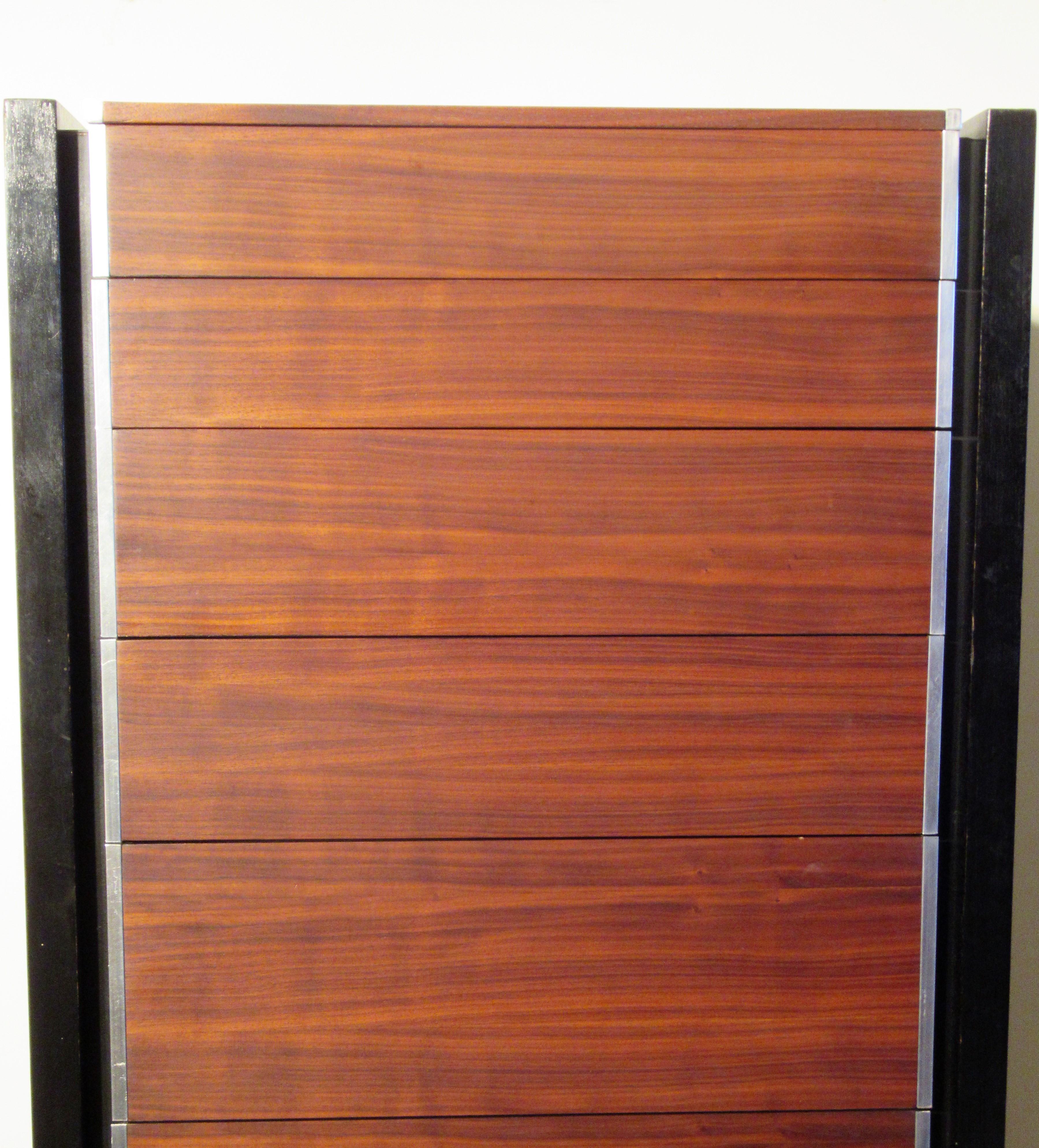 Rosewood and Ebonized Lingerie Chest by Glenn of California 3