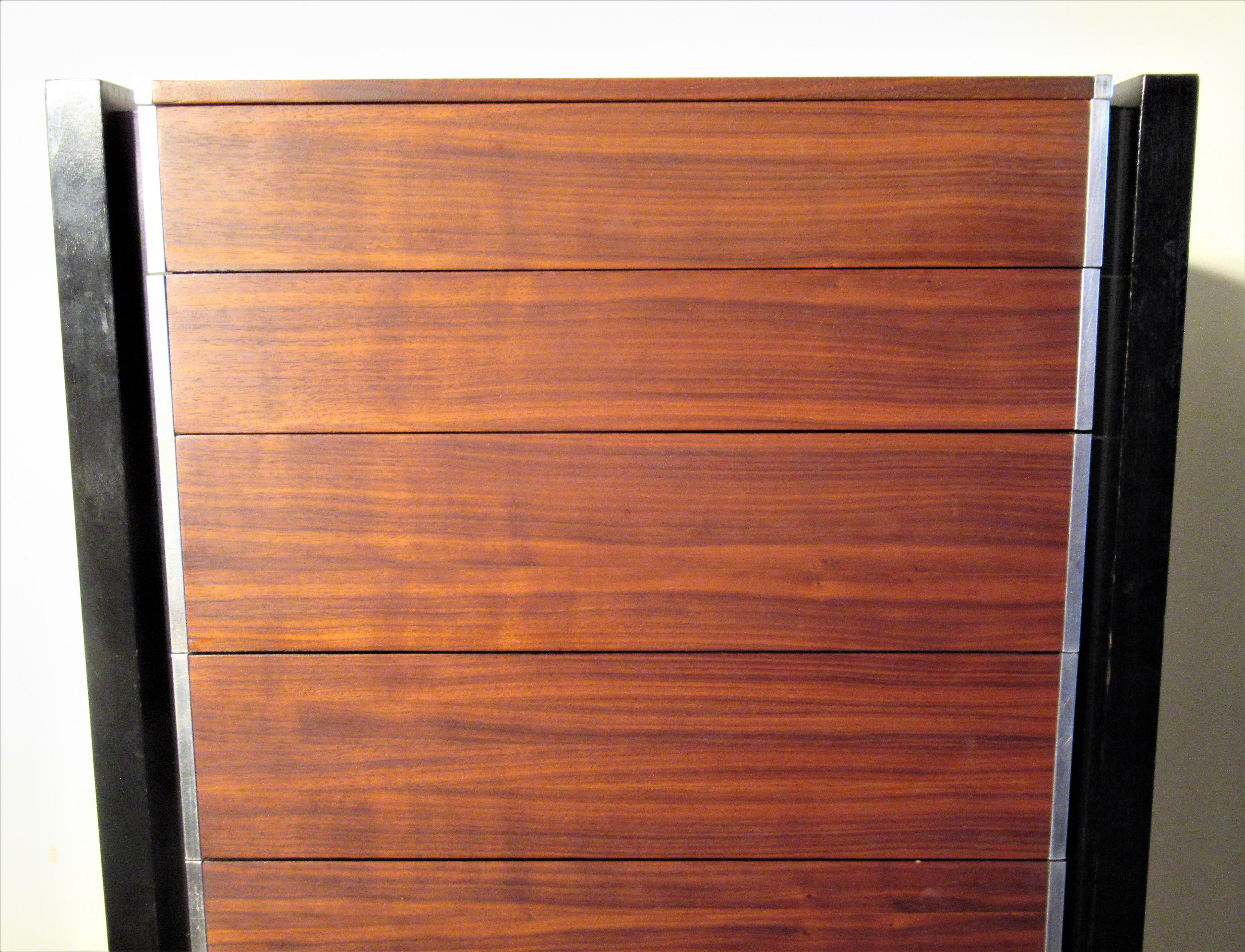 Rosewood and Ebonized Lingerie Chest by Glenn of California 5