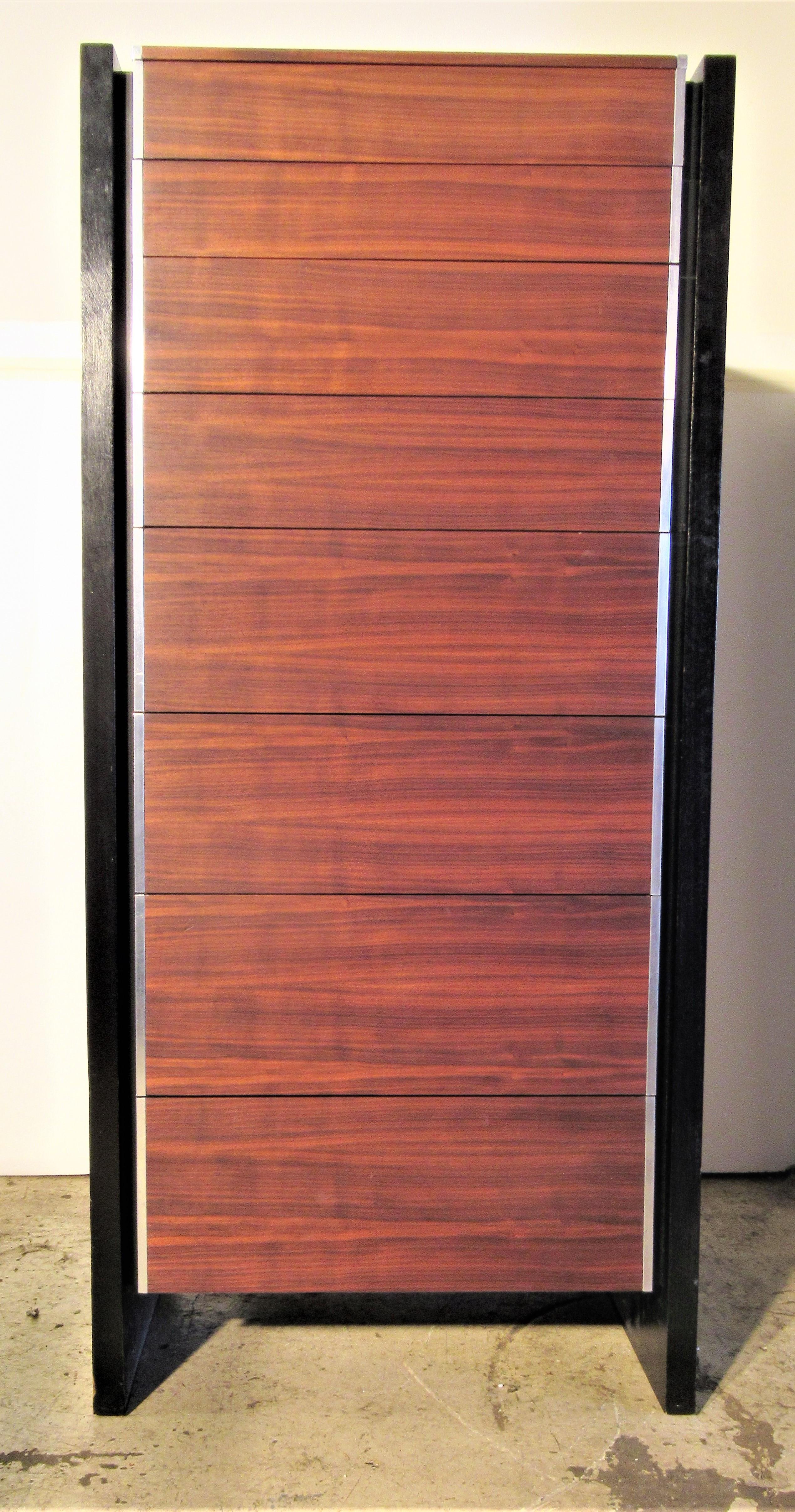 Rosewood and Ebonized Lingerie Chest by Glenn of California 1