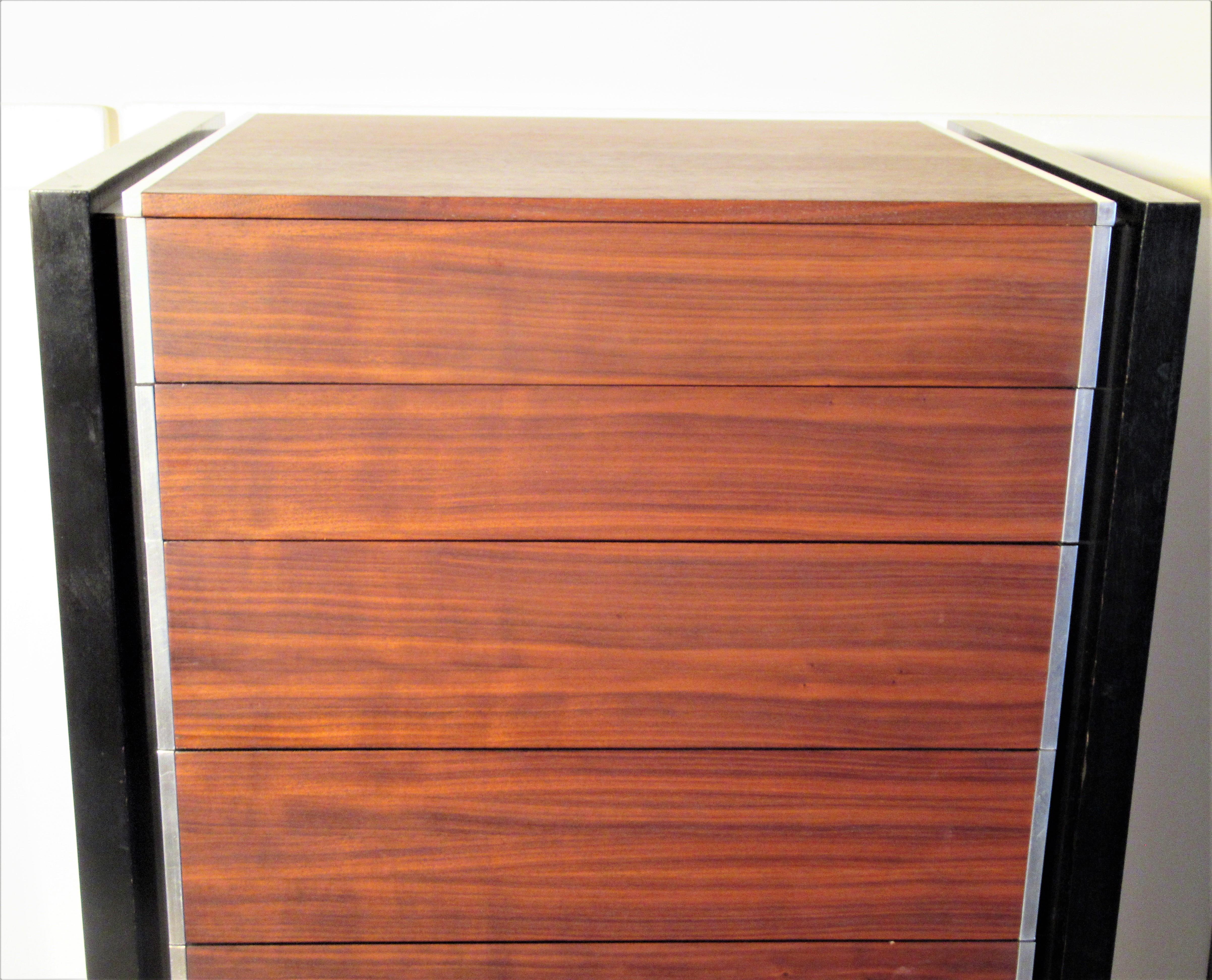 Rosewood and Ebonized Lingerie Chest by Glenn of California 2