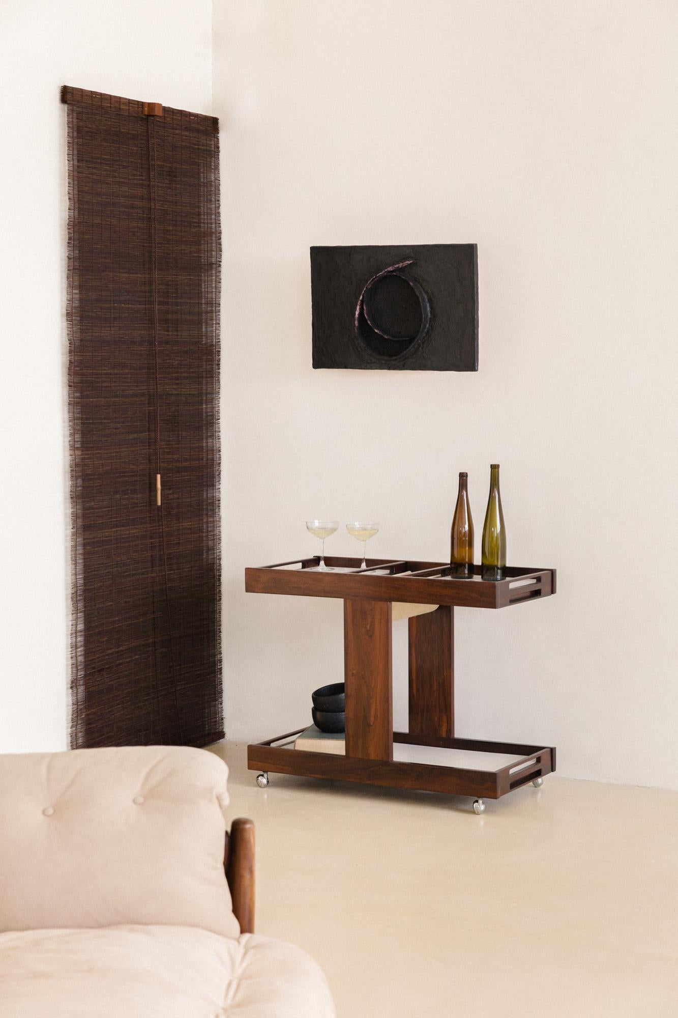 Rosewood and Formica Bar Cart by Celina Decorações, 1960s, Brazilian Midcentury 6