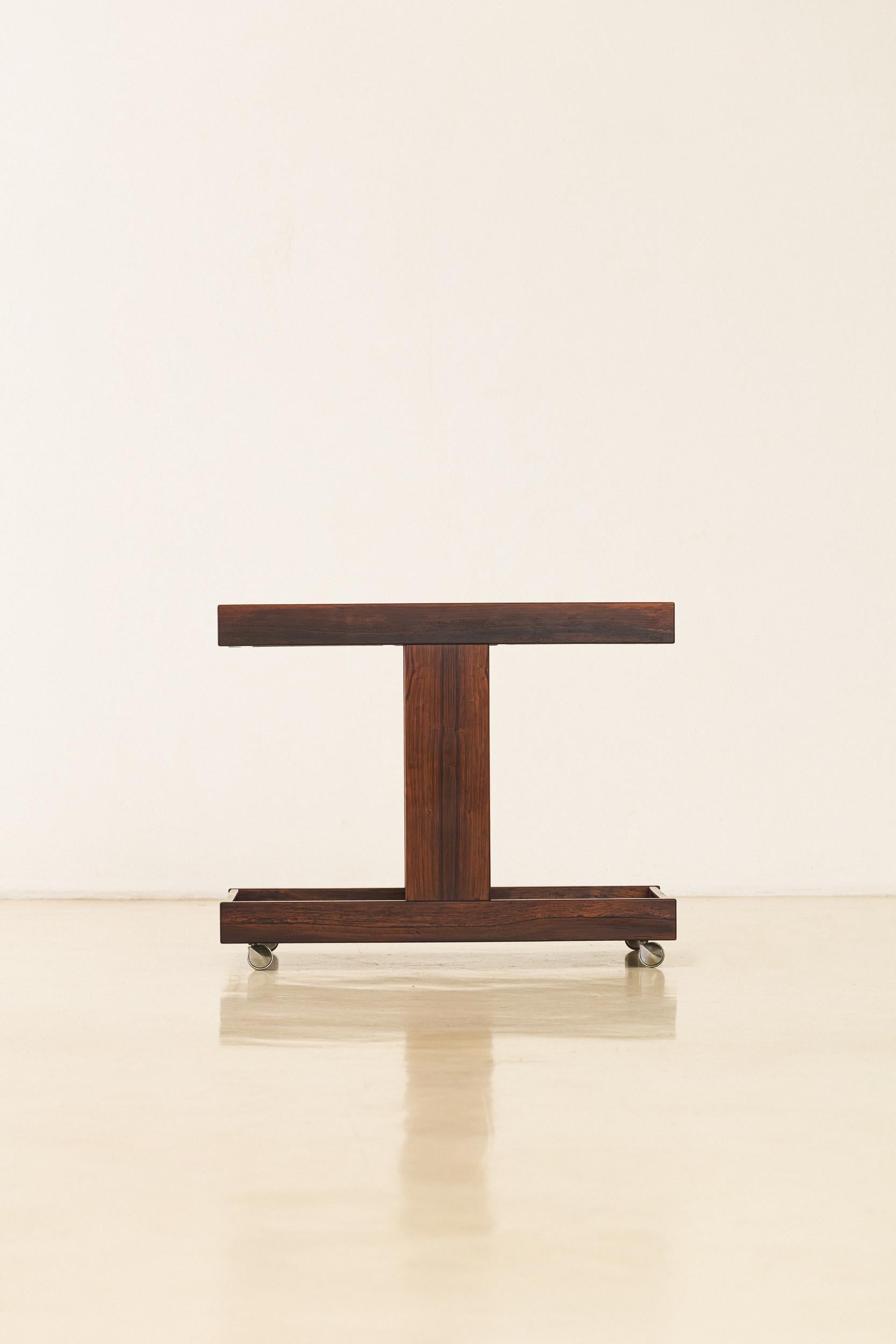 Rosewood and Formica Bar Cart, Celina Decorações, 1960s, Brazilian Midcentury 6