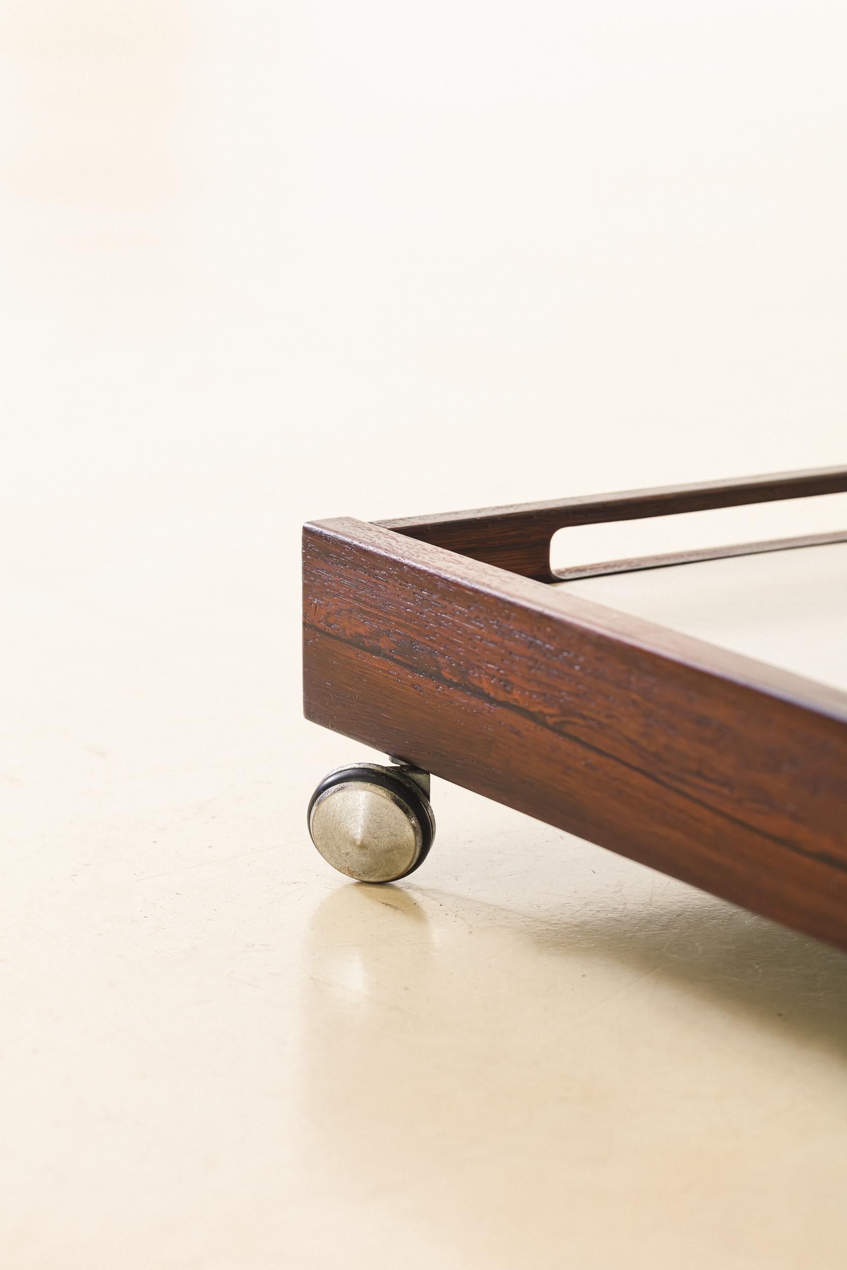 Rosewood and Formica Bar Cart, Celina Decorações, 1960s, Brazilian Midcentury 3