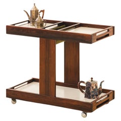 Rosewood and Formica Bar Cart, Celina Decorações, 1960s, Brazilian Midcentury