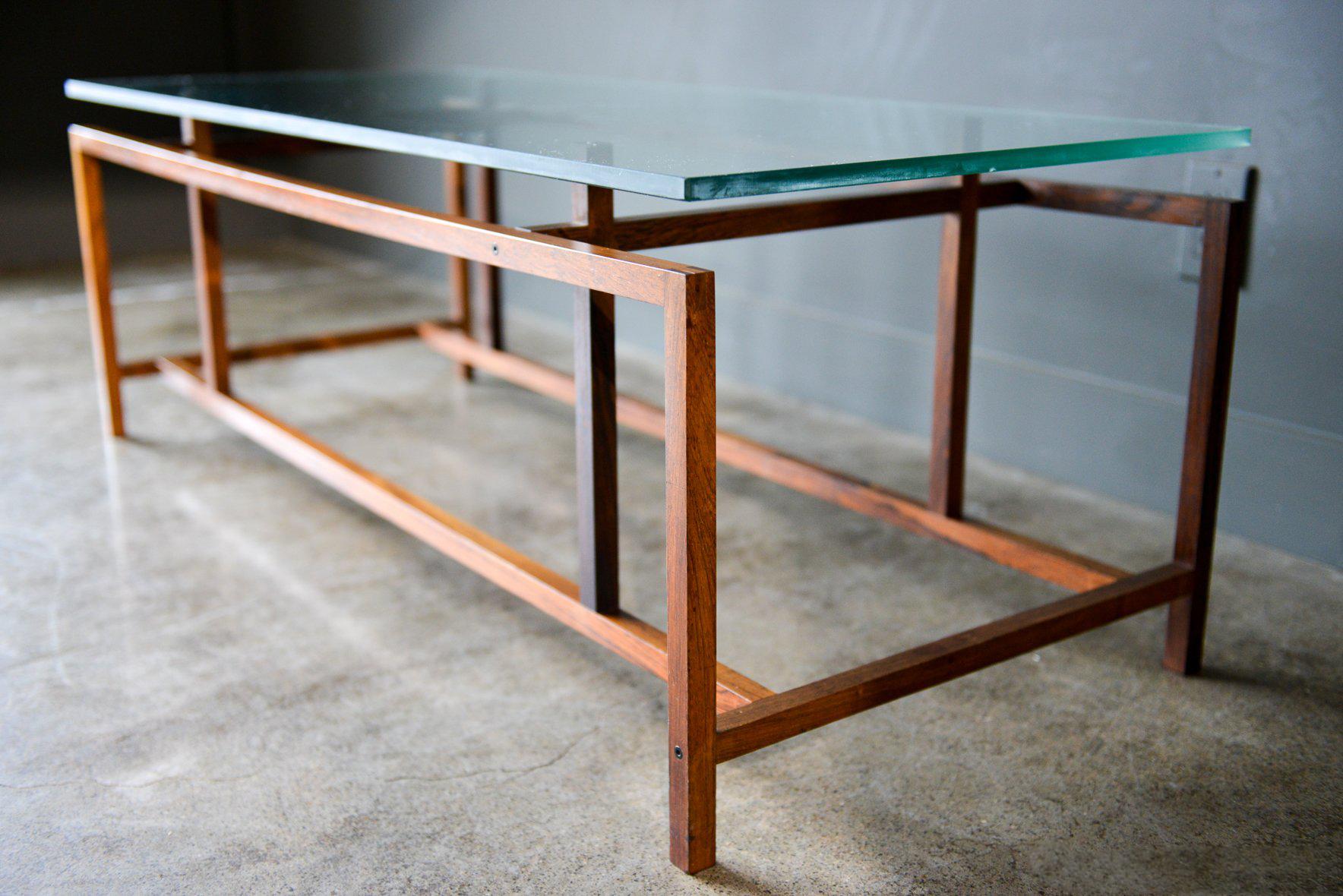 Rosewood and Glass Coffee Table by Henning Norgaard, circa 1965 2