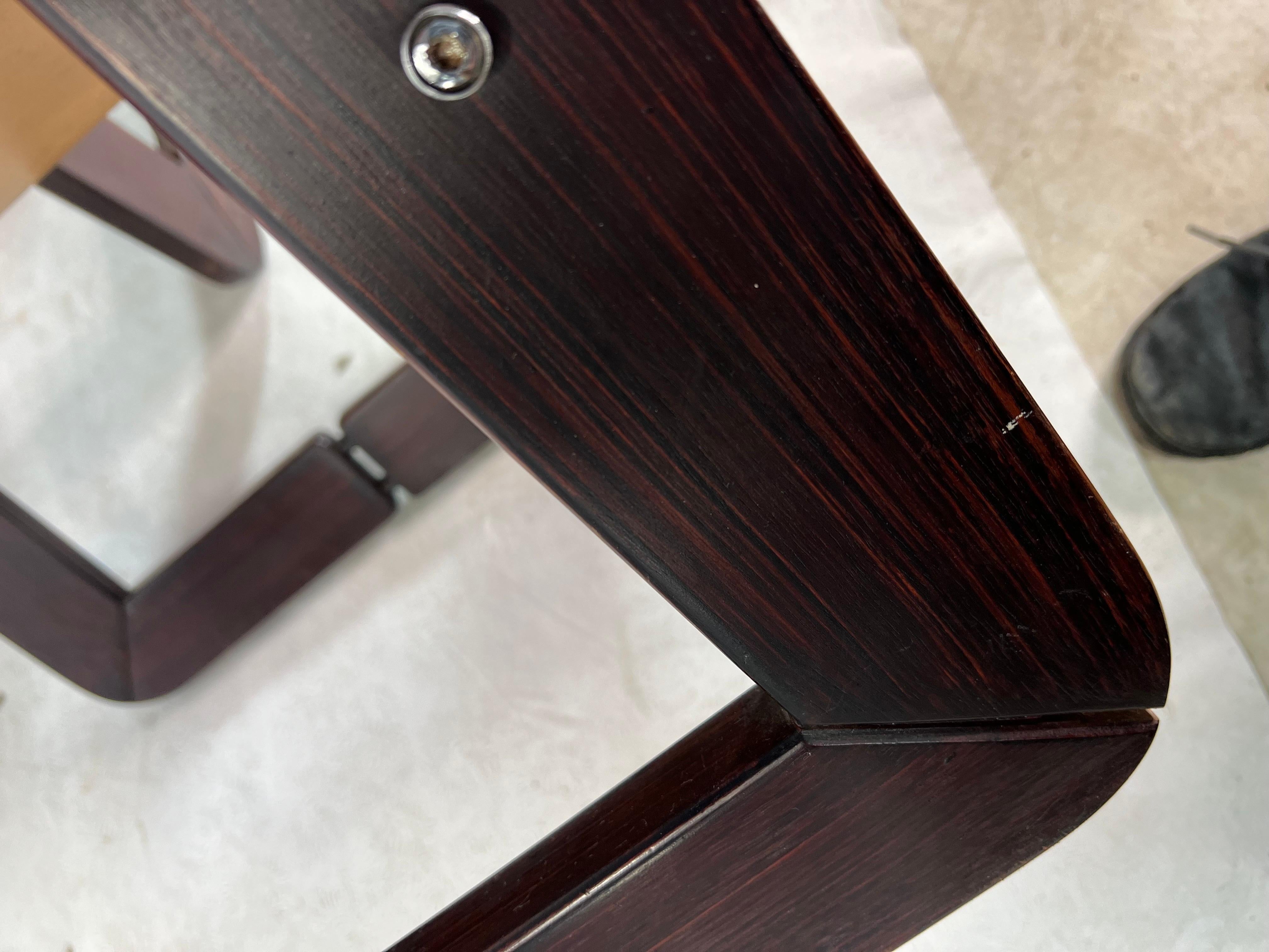 Rosewood and Laminate Top Side Tables by Percival Lafer, a Pair For Sale 1