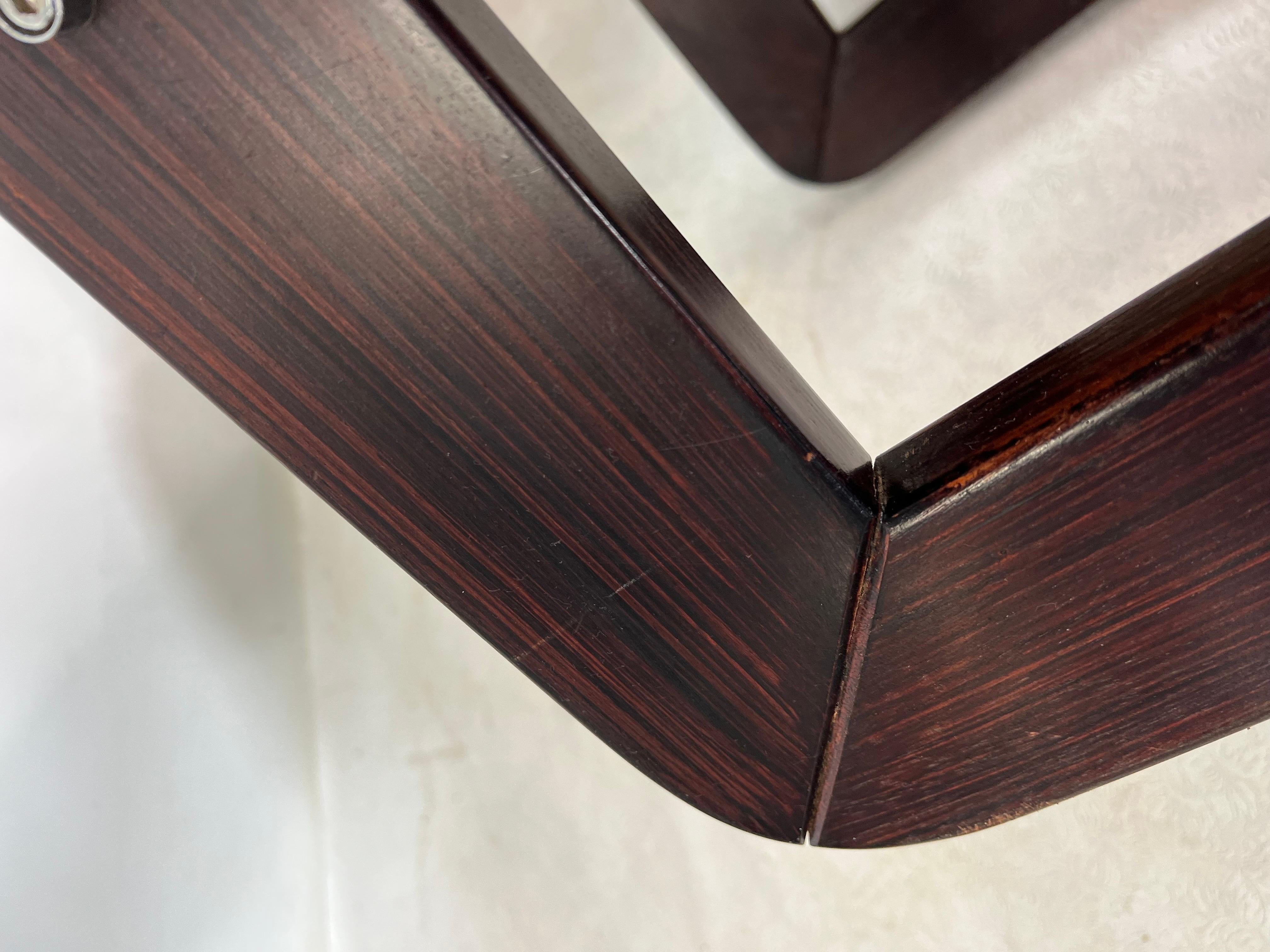 Rosewood and Laminate Top Side Tables by Percival Lafer, a Pair For Sale 3