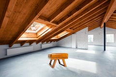 Rosewood and Leather Upholstered Bench