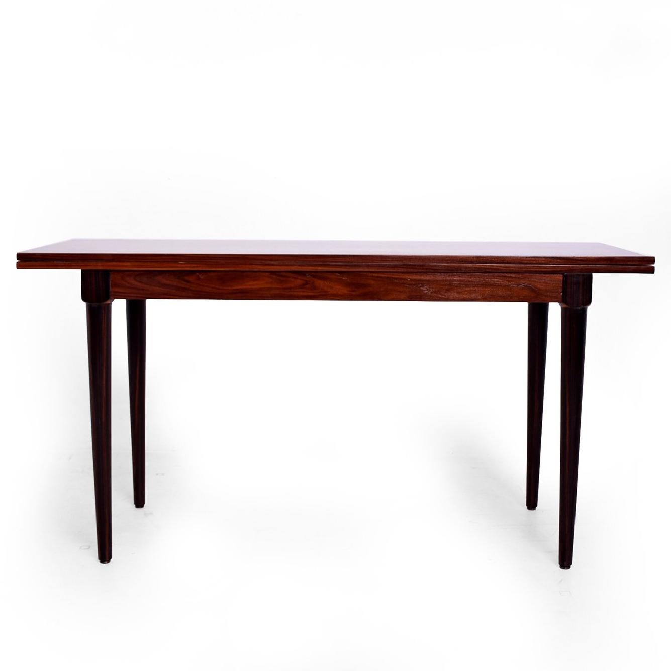 Rosewood and Macassar Console Dining Table 1