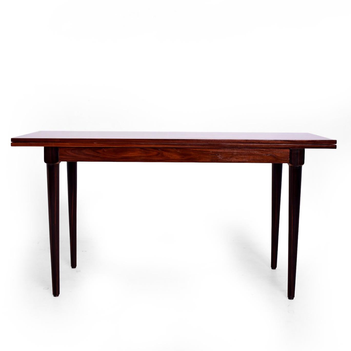 Rosewood and Macassar Console Dining Table 2