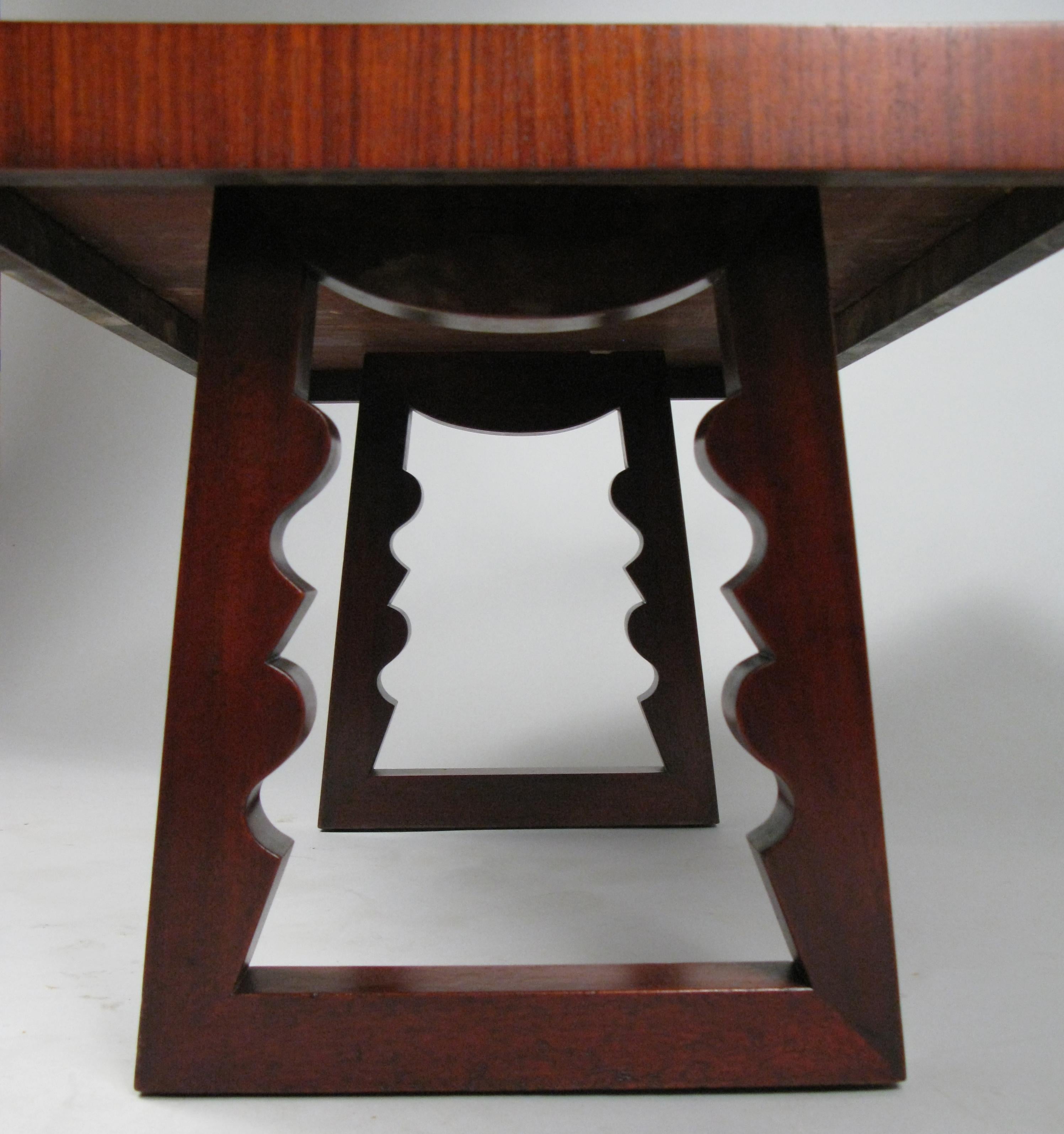American Rosewood and Mahogany Cocktail Table by Andrew Szoeke For Sale