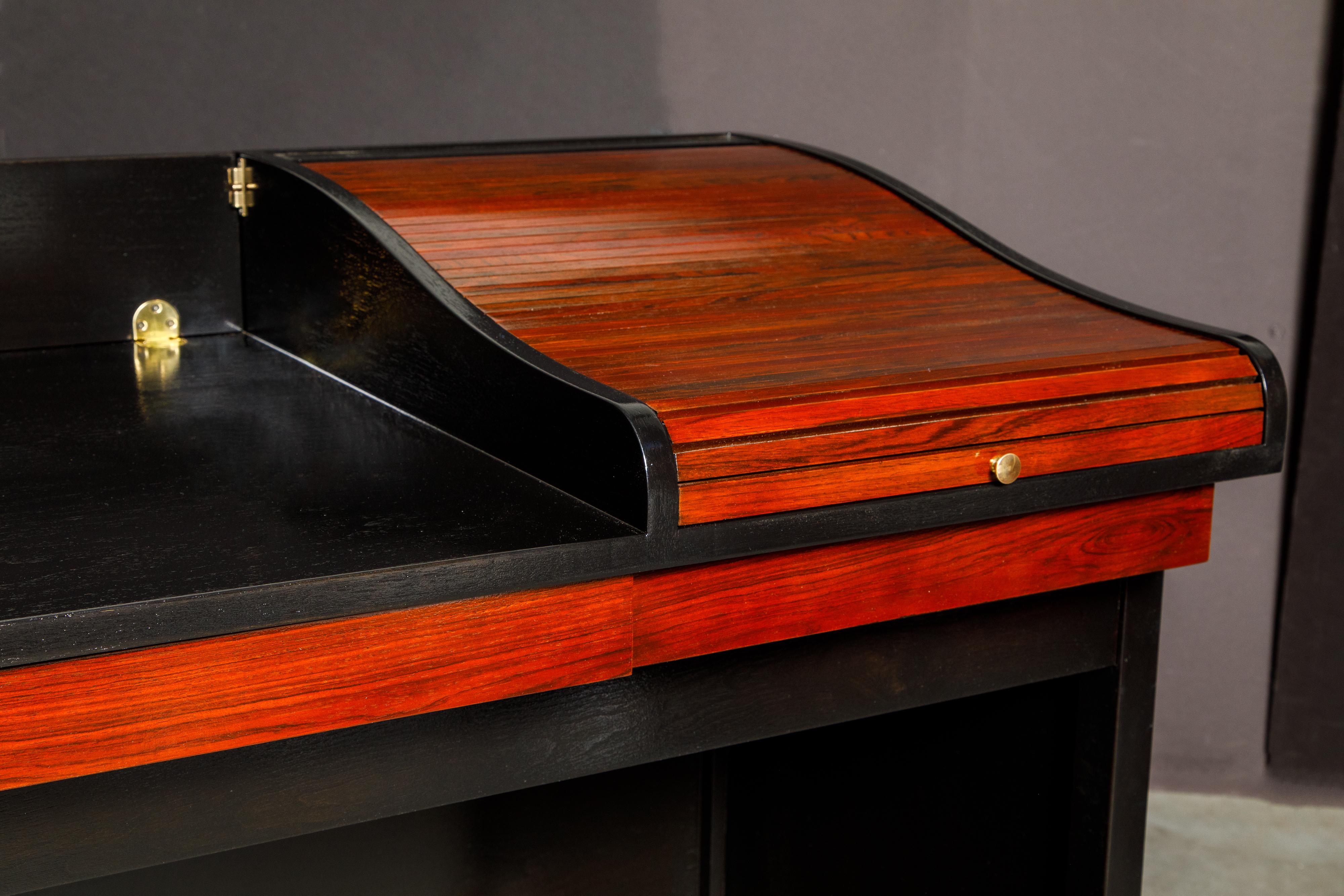 Mid-20th Century Rosewood and Mahogany Receptionist Desk by Edward Wormley for Dunbar, circa 1960 For Sale