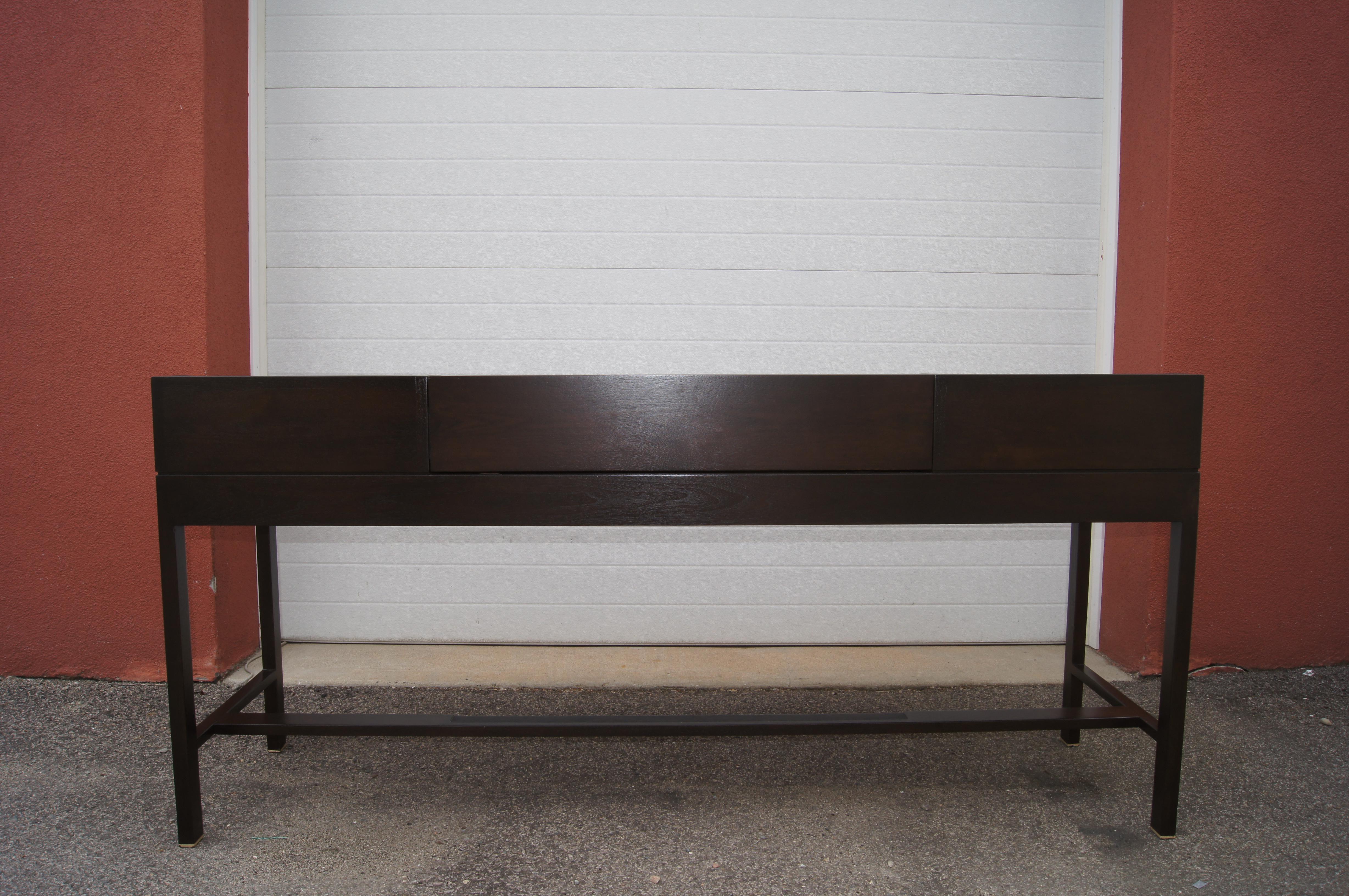 Rosewood and Mahogany Roll-Top Desk by Edward Wormley for Dunbar For Sale 2