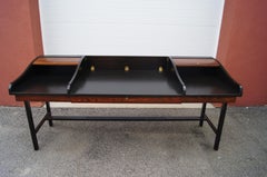 Rosewood and Mahogany Roll-Top Desk by Edward Wormley for Dunbar