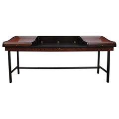 Rosewood and Mahogany Roll-Top Desk by Edward Wormley for Dunbar