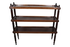 Rosewood and Mahogany Three-Tier Shelf Étagère Bookcase, 1940s