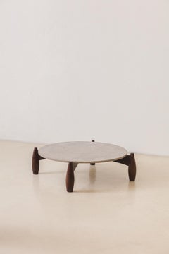 Rosewood and marble Coffee Table by Unknown designer, Brazilian Midentury, 1960s