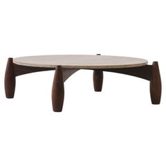 Rosewood and marble Coffee Table by Unknown designer, Brazilian Midentury, 1960s