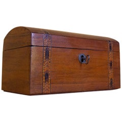 Boîte à bijoux en bois et marqueterie indigène - Période Louis Philippe