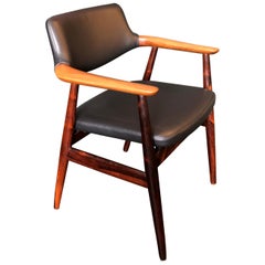 Rosewood and New Leather, Pair of Chairs by Svend Aage Eriksen