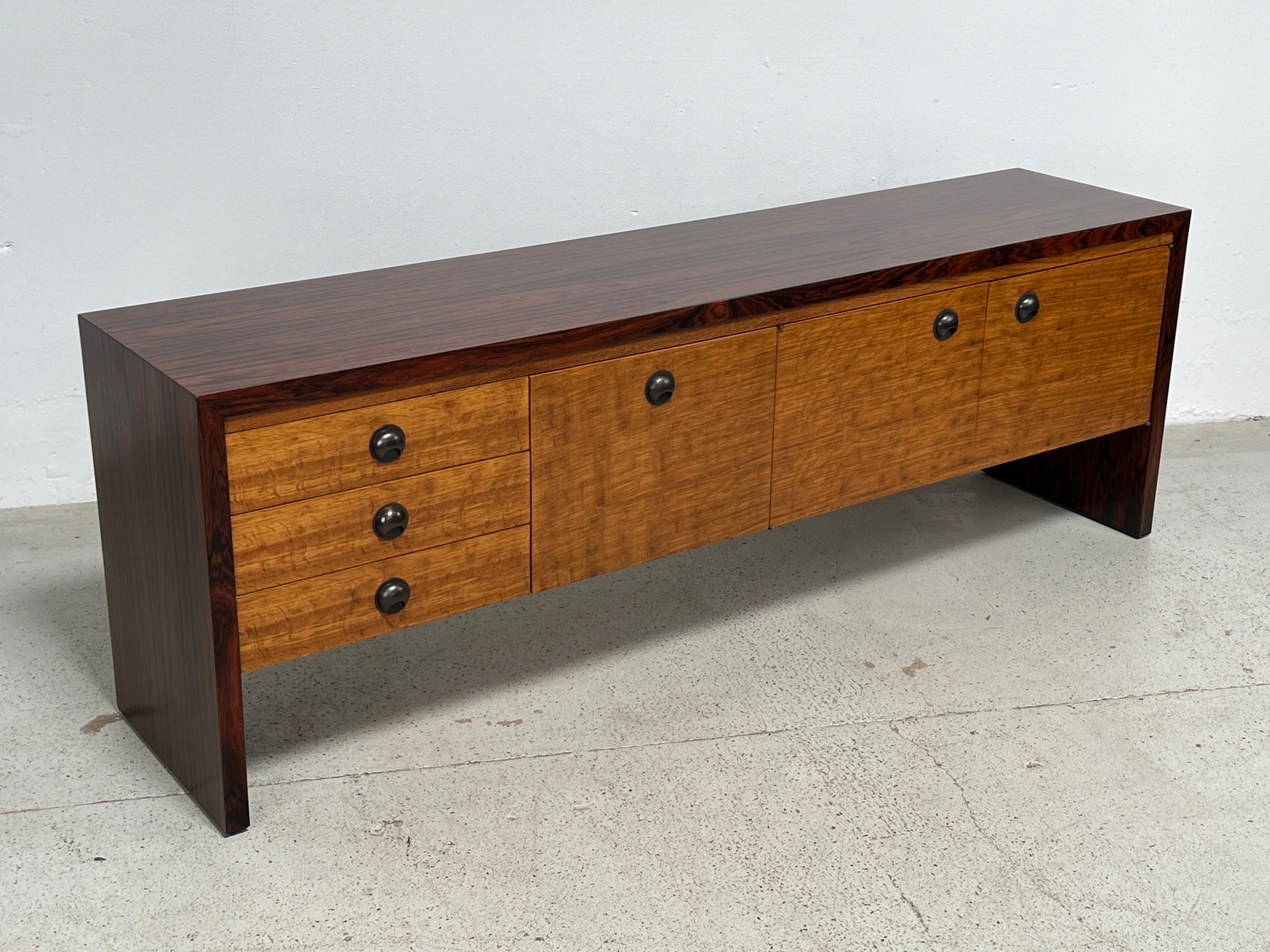 Rosewood and Oak Credenza by Edward Wormley for Dunbar For Sale 7