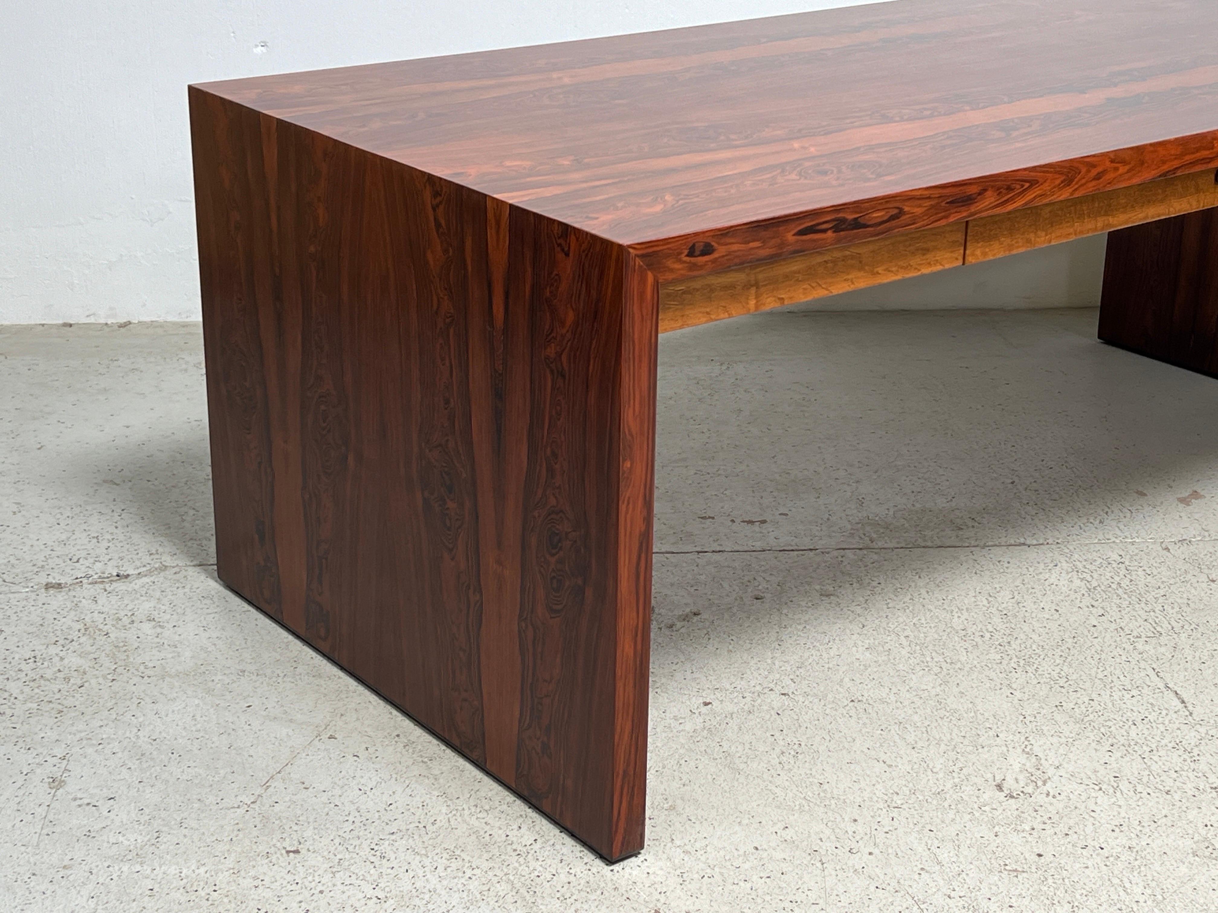 Rosewood and Oak Desk by Edward Wormley for Dunbar  For Sale 10