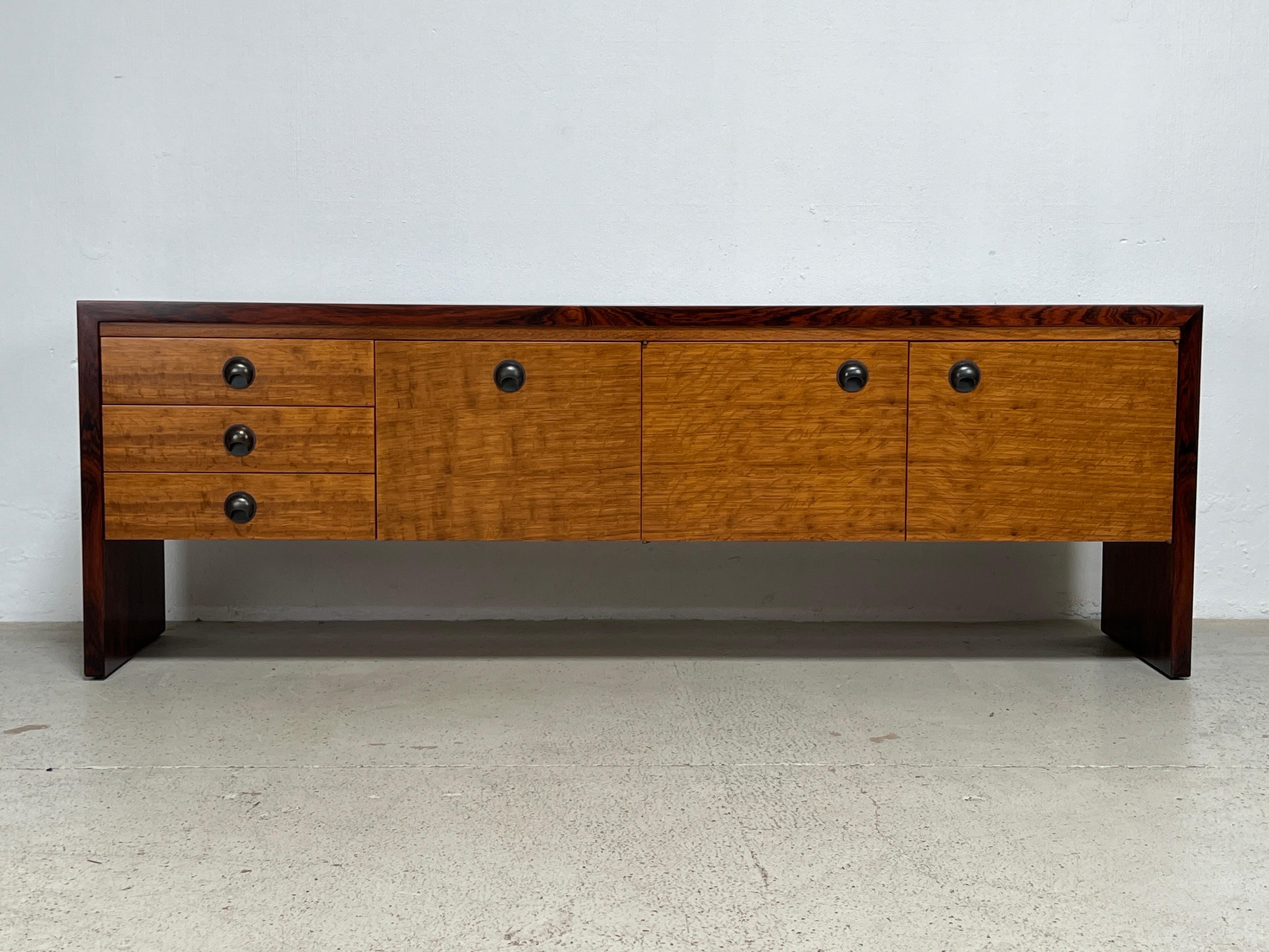 Rosewood and Oak Desk by Edward Wormley for Dunbar  For Sale 15