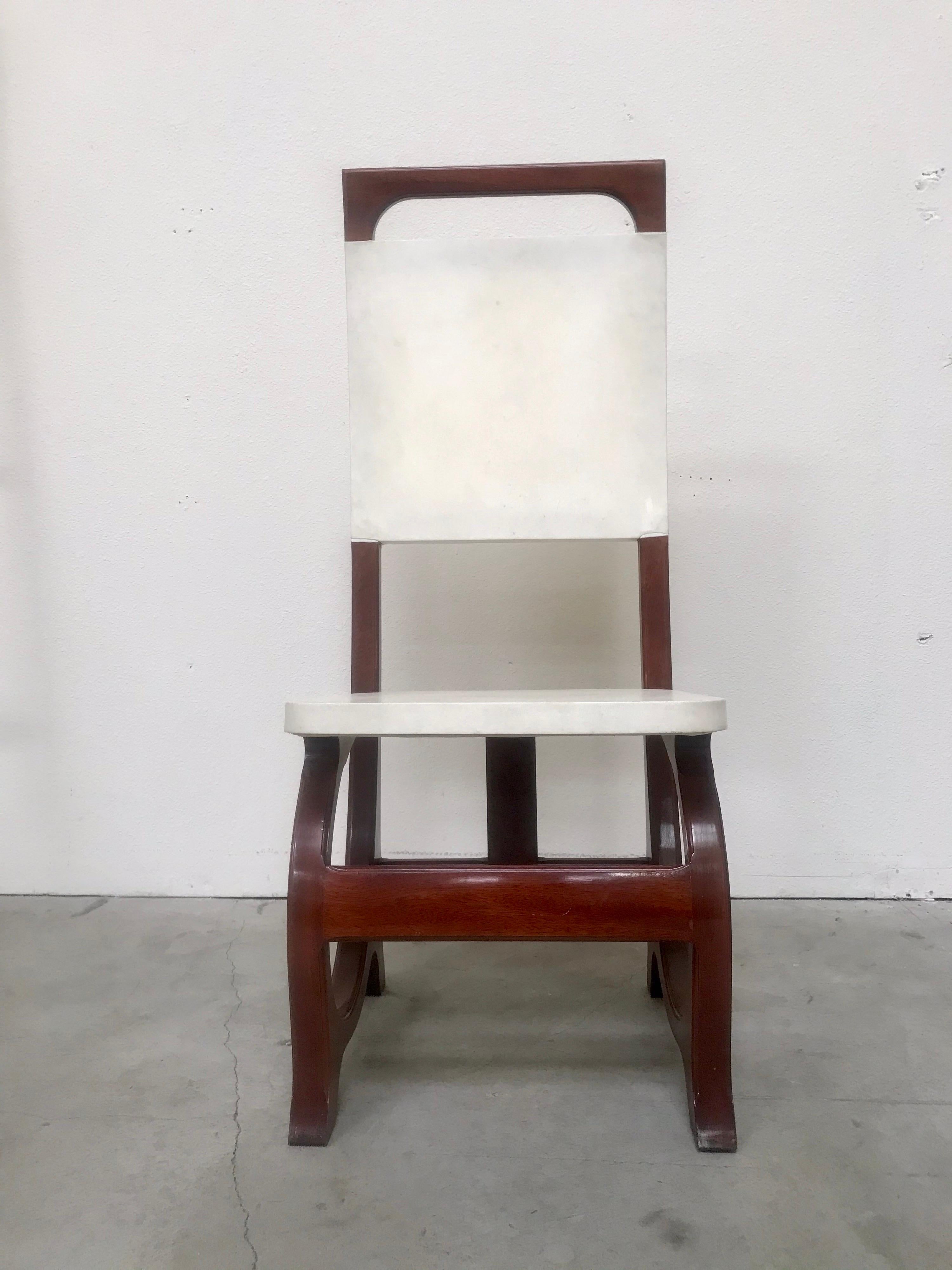 Modern Chair in-the-style Carlo Bugatti In Good Condition For Sale In Los Angeles, CA
