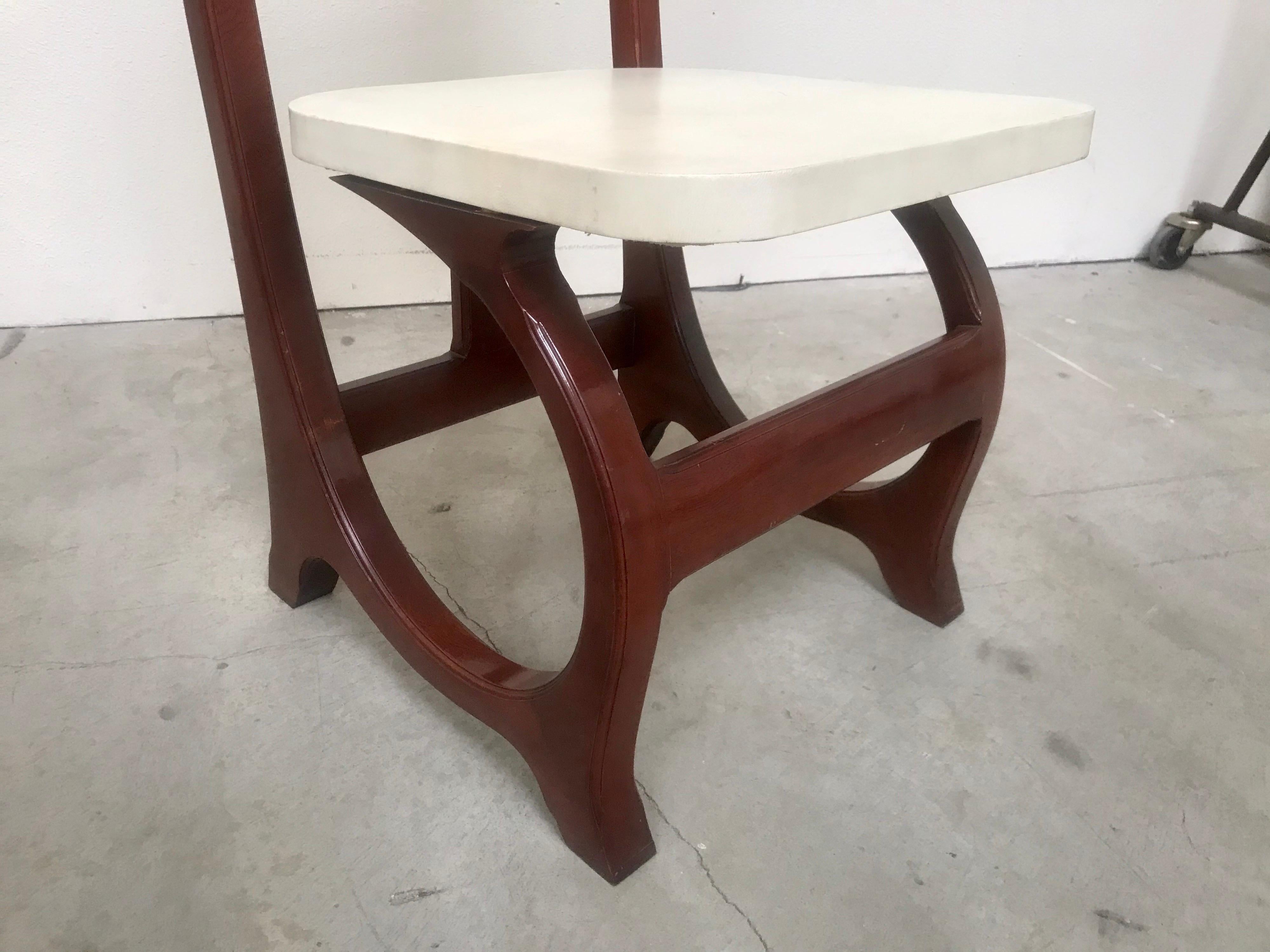 Rosewood Modern Chair in-the-style Carlo Bugatti For Sale