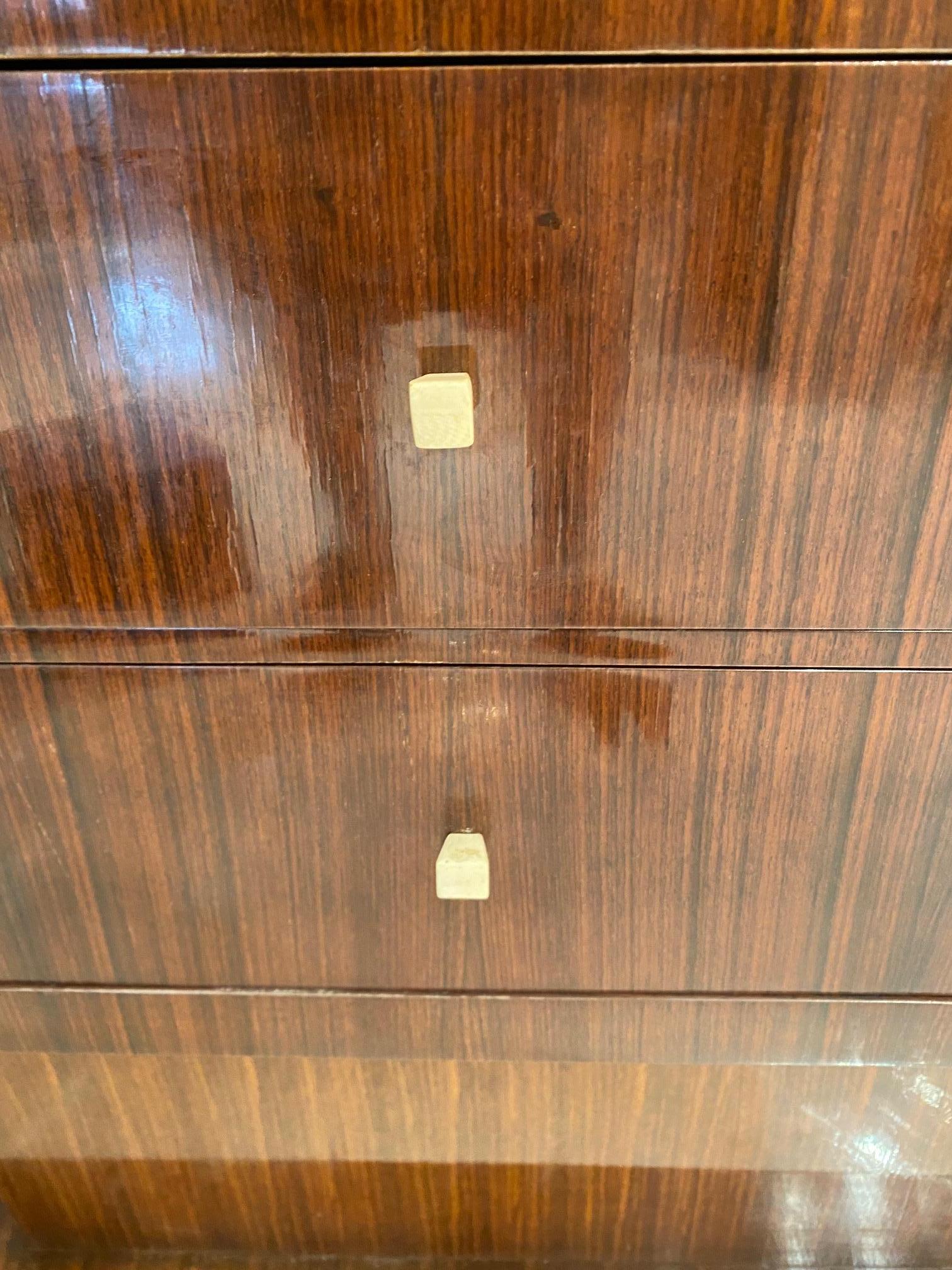 Rosewood and Shagreen Art Deco Cabinet For Sale 10