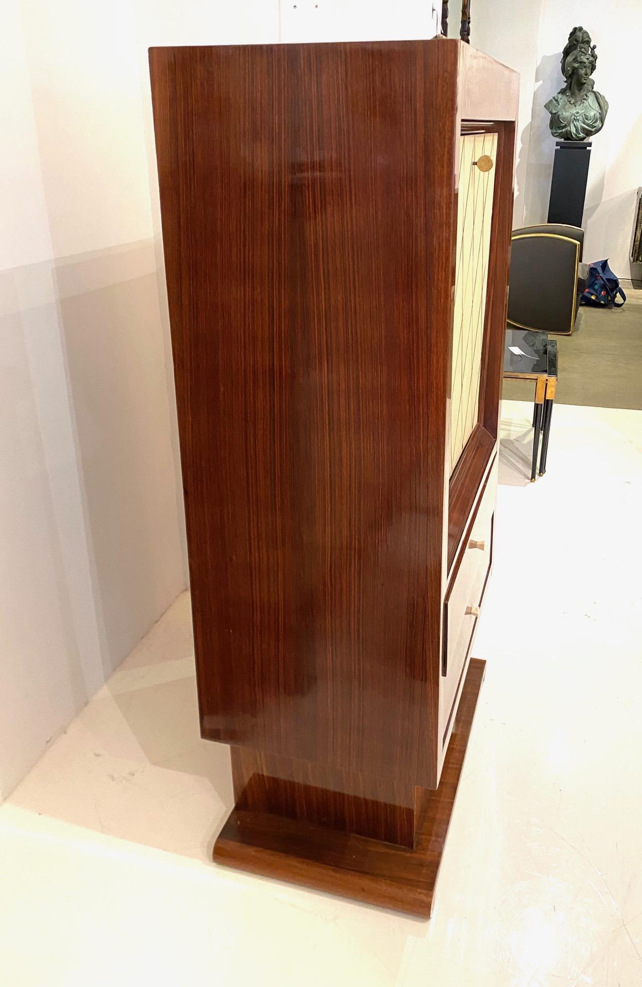 Rosewood and Shagreen Art Deco Cabinet For Sale 2