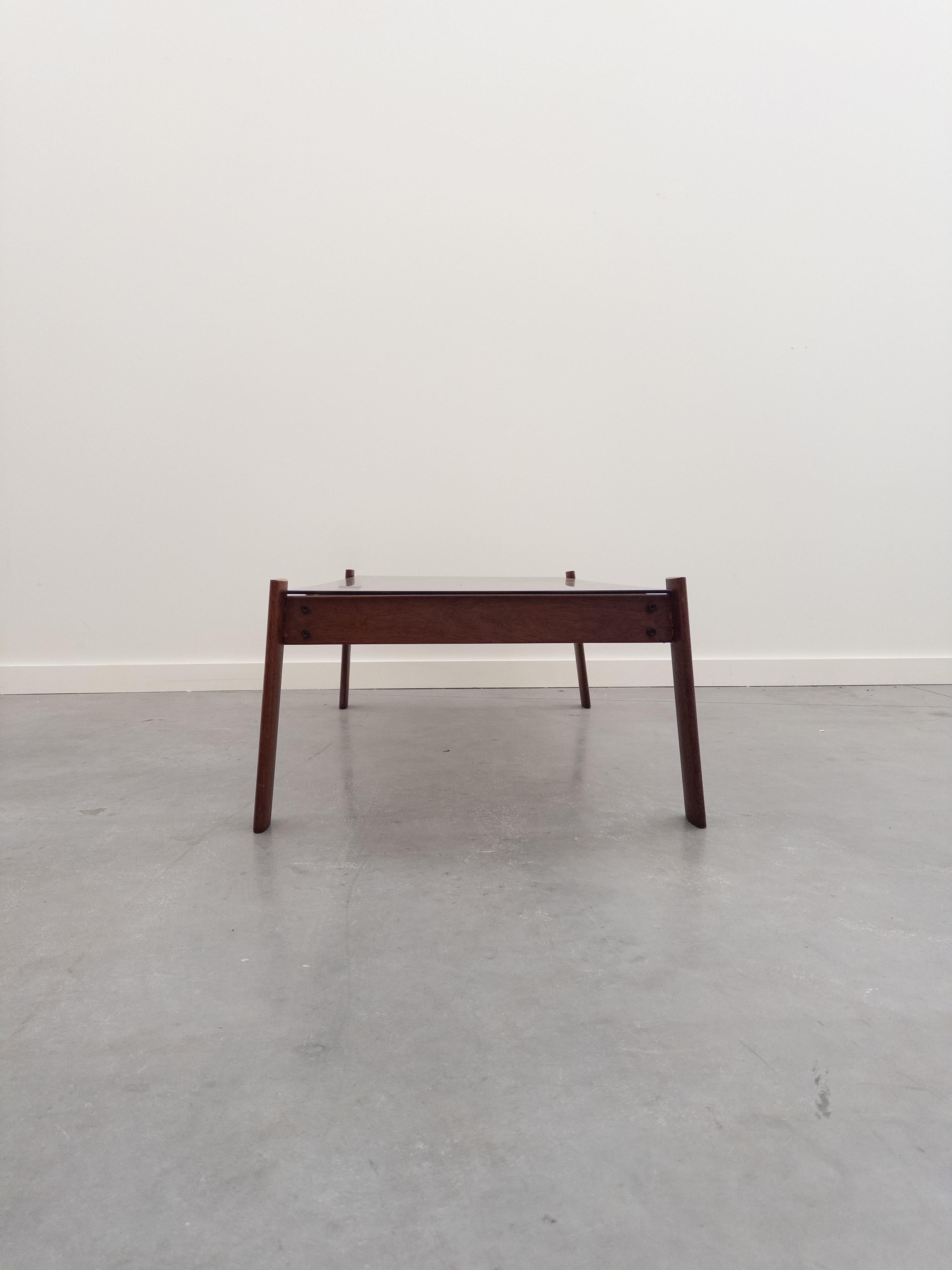 Rosewood and Smoked Glass Coffee Table by Percival Lafer, 1960s 1