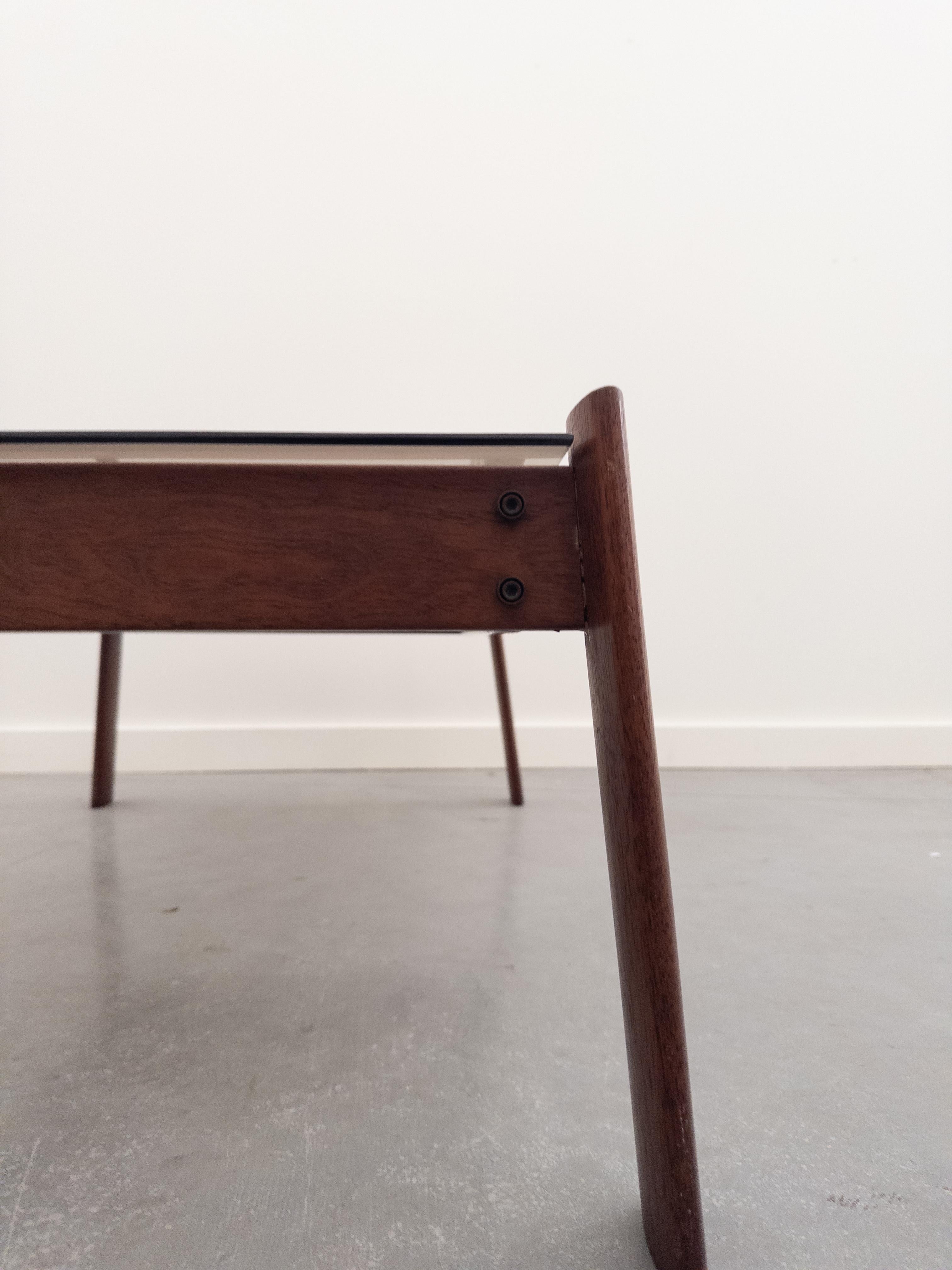 Rosewood and Smoked Glass Coffee Table by Percival Lafer, 1960s 2